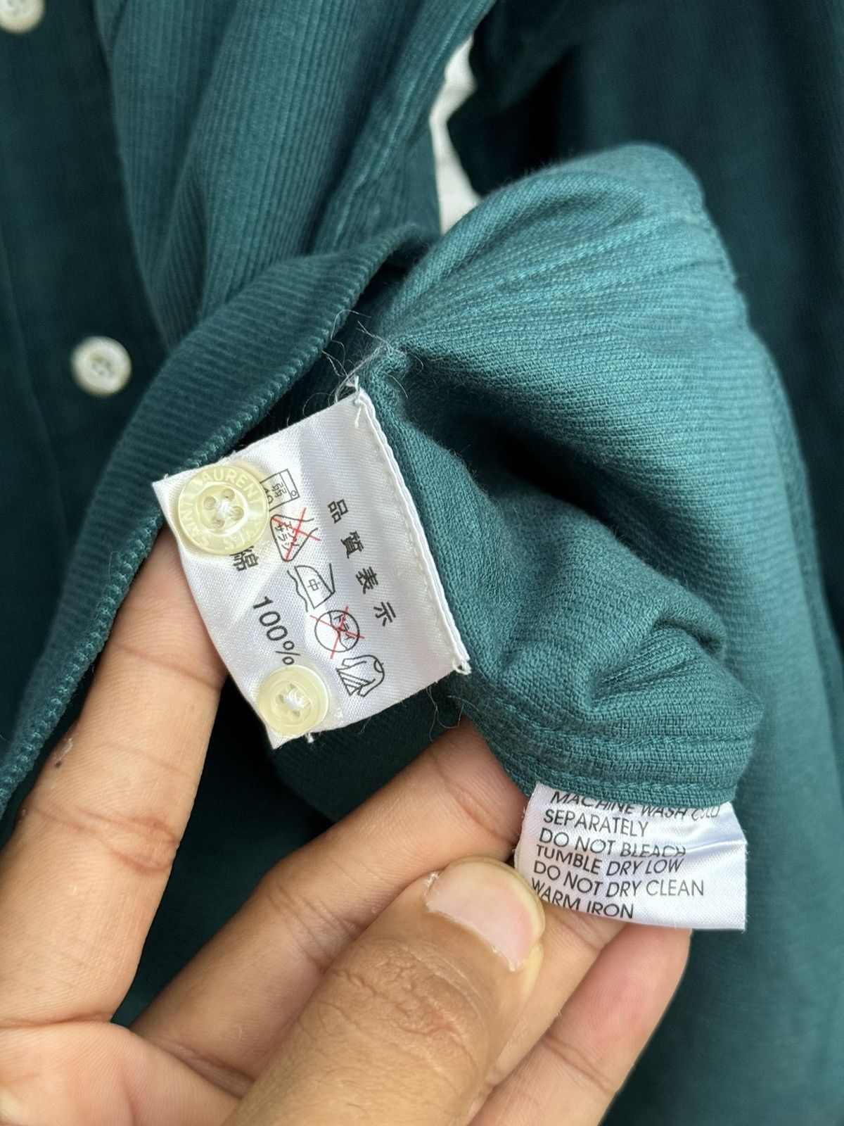 Yves Saint Laurent Vintage Yves Saint Laurent YSL Corduroy Shirt Size US L / EU 52-54 / 3 - 8 Thumbnail