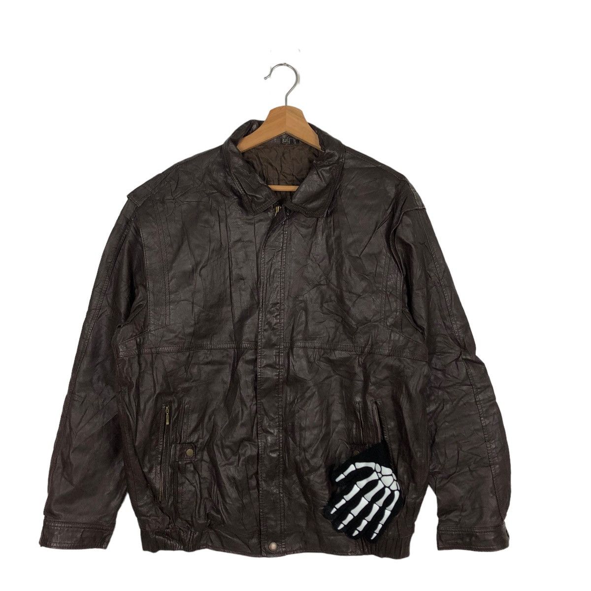 Issey Miyake VINTAGE BOMBER LEATHER JACKET JAPAN ISSEY MIYAKE Size US L / EU 52-54 / 3 - 1 Thumbnail