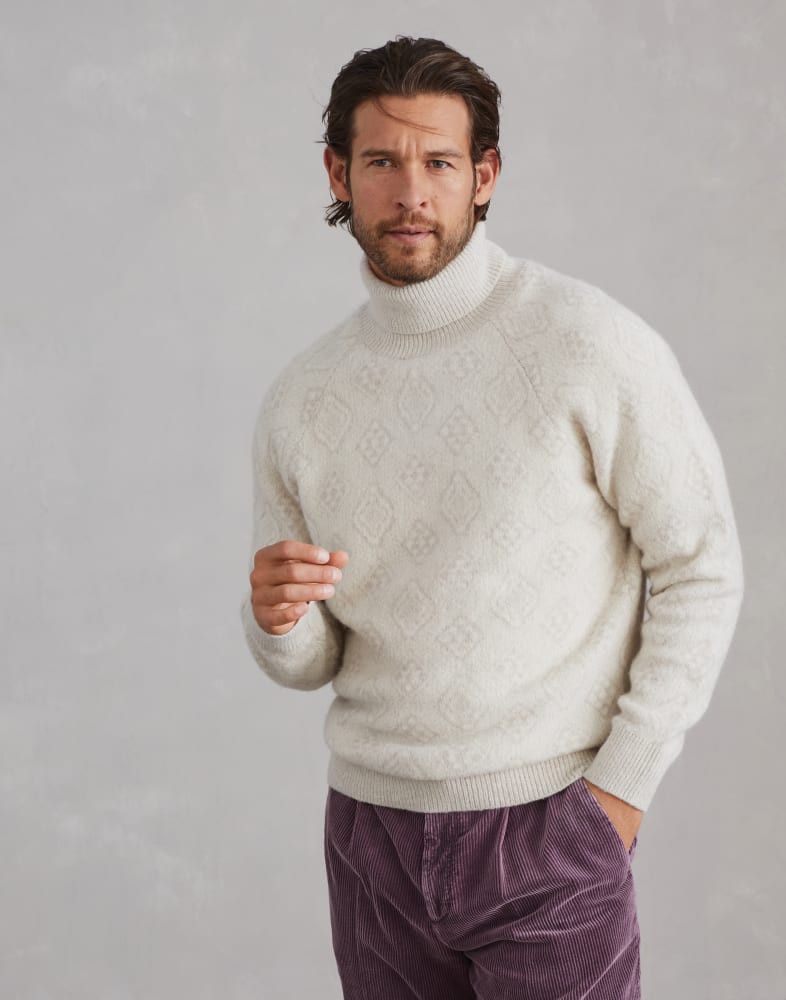 Brunello Cucinelli o1w1db10825 Turtleneck Jumper in White Size US M / EU 48-50 / 2 - 1 Thumbnail