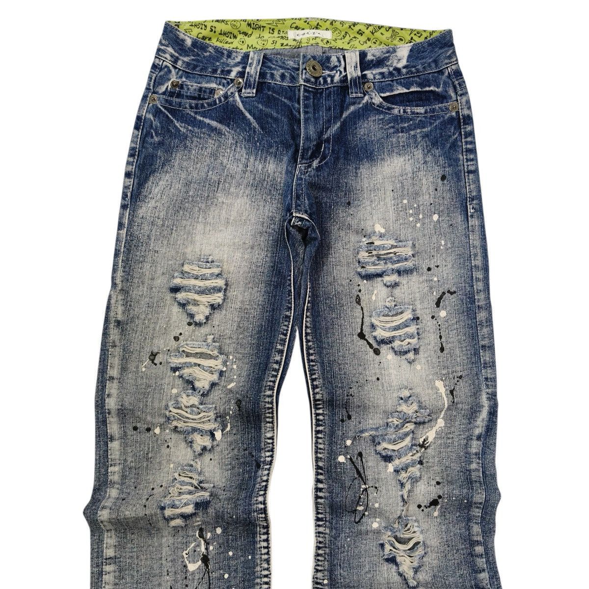 Japanese Brand Vintage Y2K Japanese Colza Paint Splatter Distressed Jeansp Size US 28 / EU 44 - 4 Thumbnail