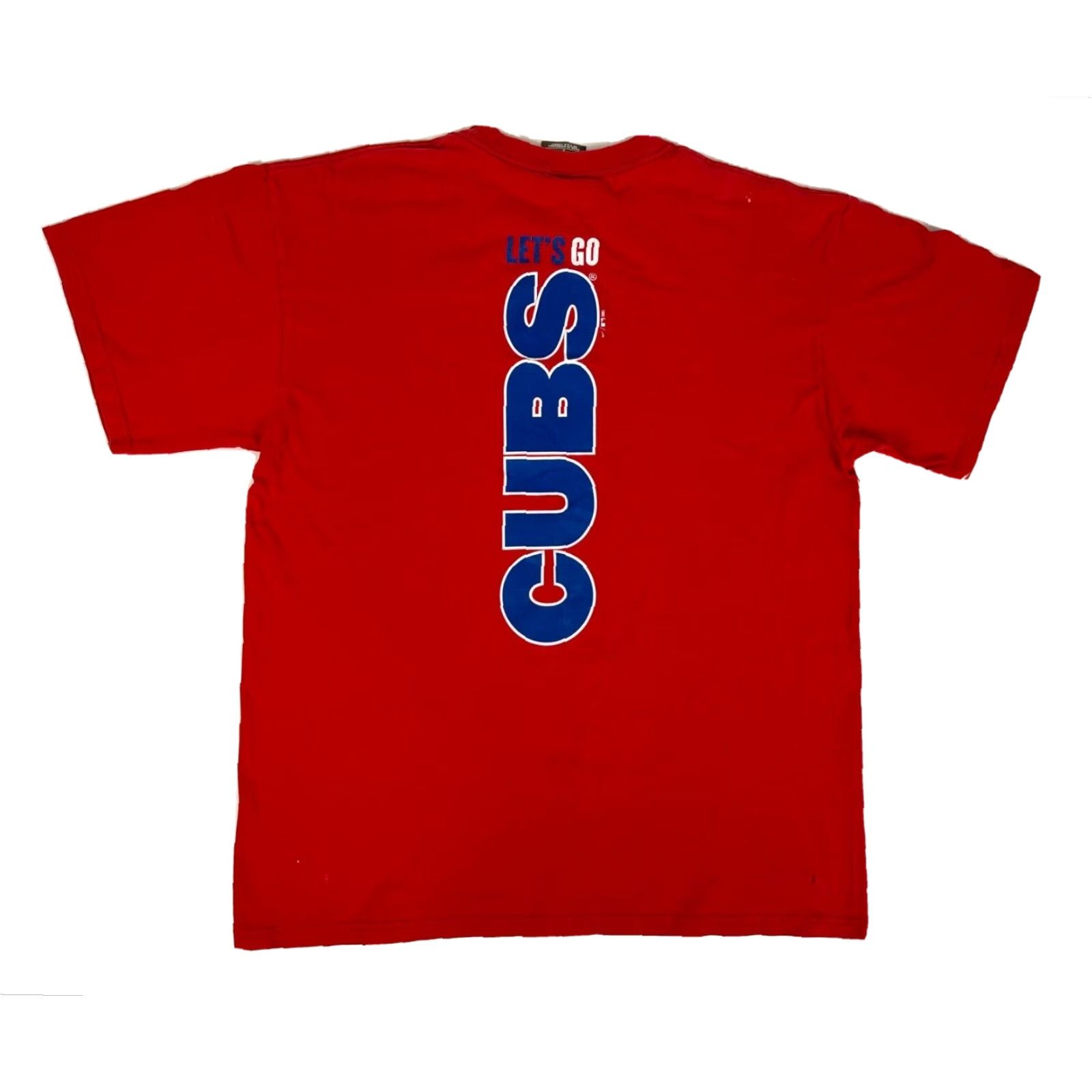 Nike VINTAGE Nike Team Chicago Cubs MLB T-Shirt Mens Double-Sided Size L Red Logo Short Sleeve Crew Neck 90s Size US L / EU 52-54 / 3 - 2 Thumbnail
