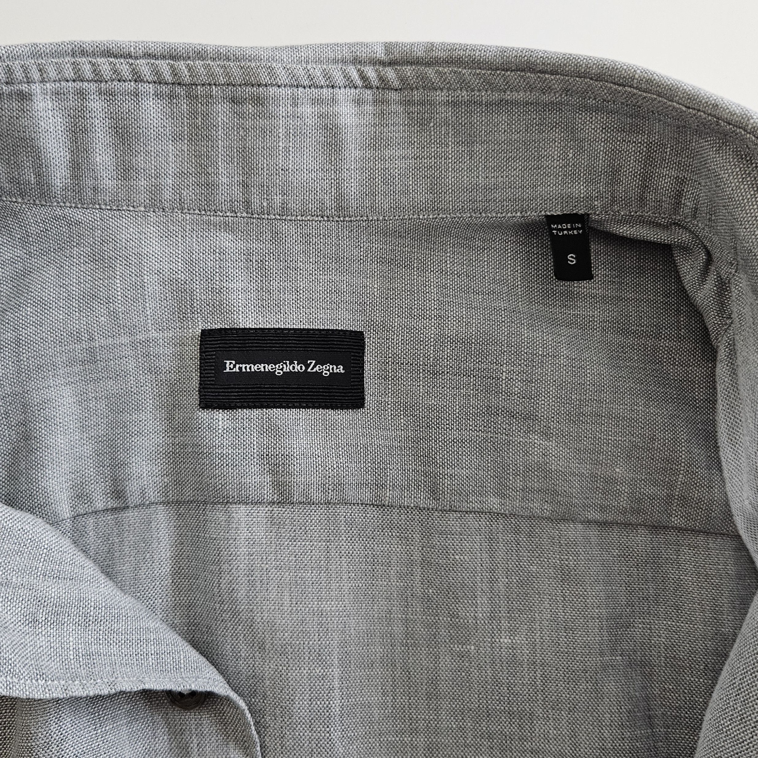 Ermenegildo Zegna Ermenegildo Zegna Grey Linen Blend Shirt – Size S Size US S / EU 44-46 / 1 - 10 Thumbnail