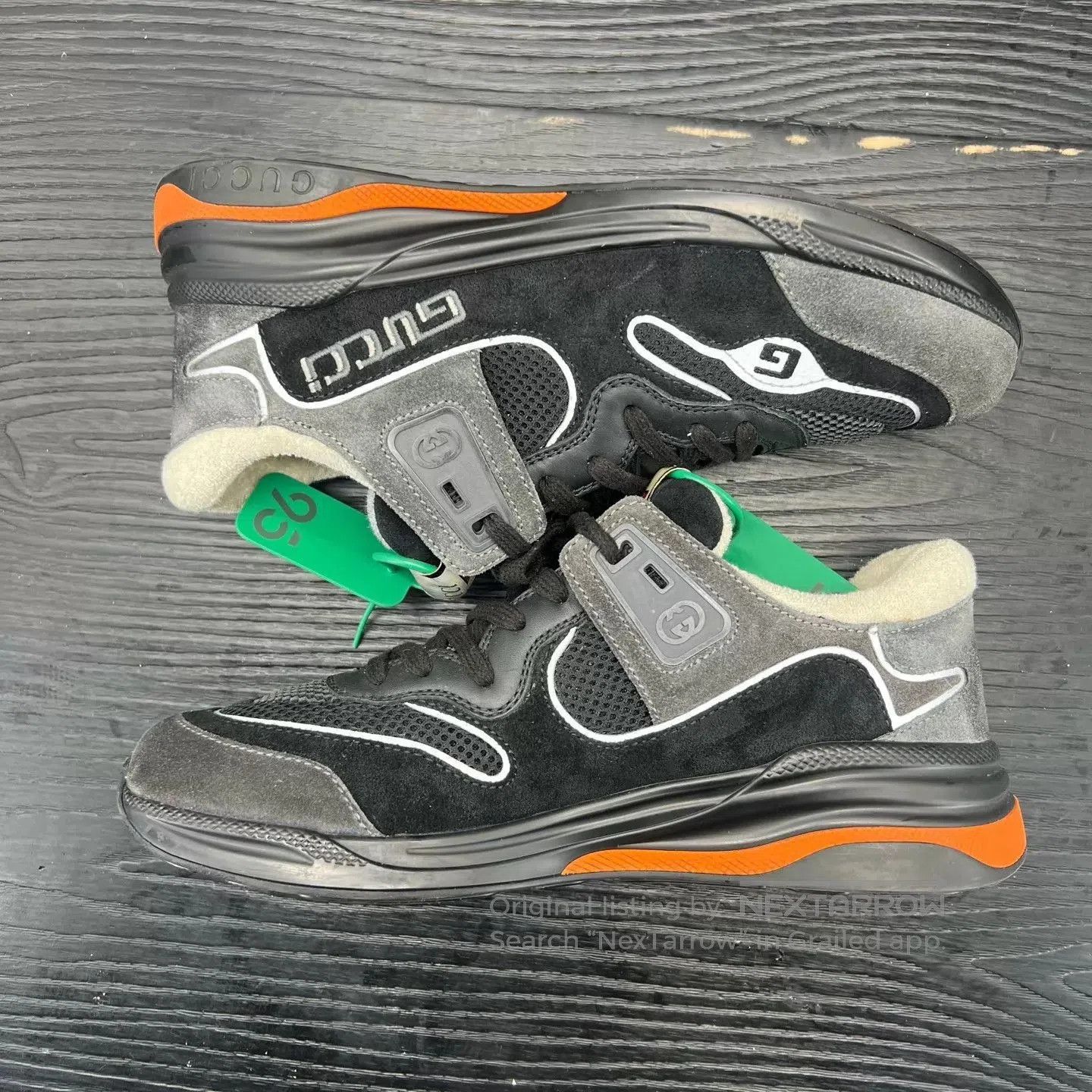 Gucci Black Lowtop Sneakers Size 8. Size US 8 / EU 41 - 2 Thumbnail