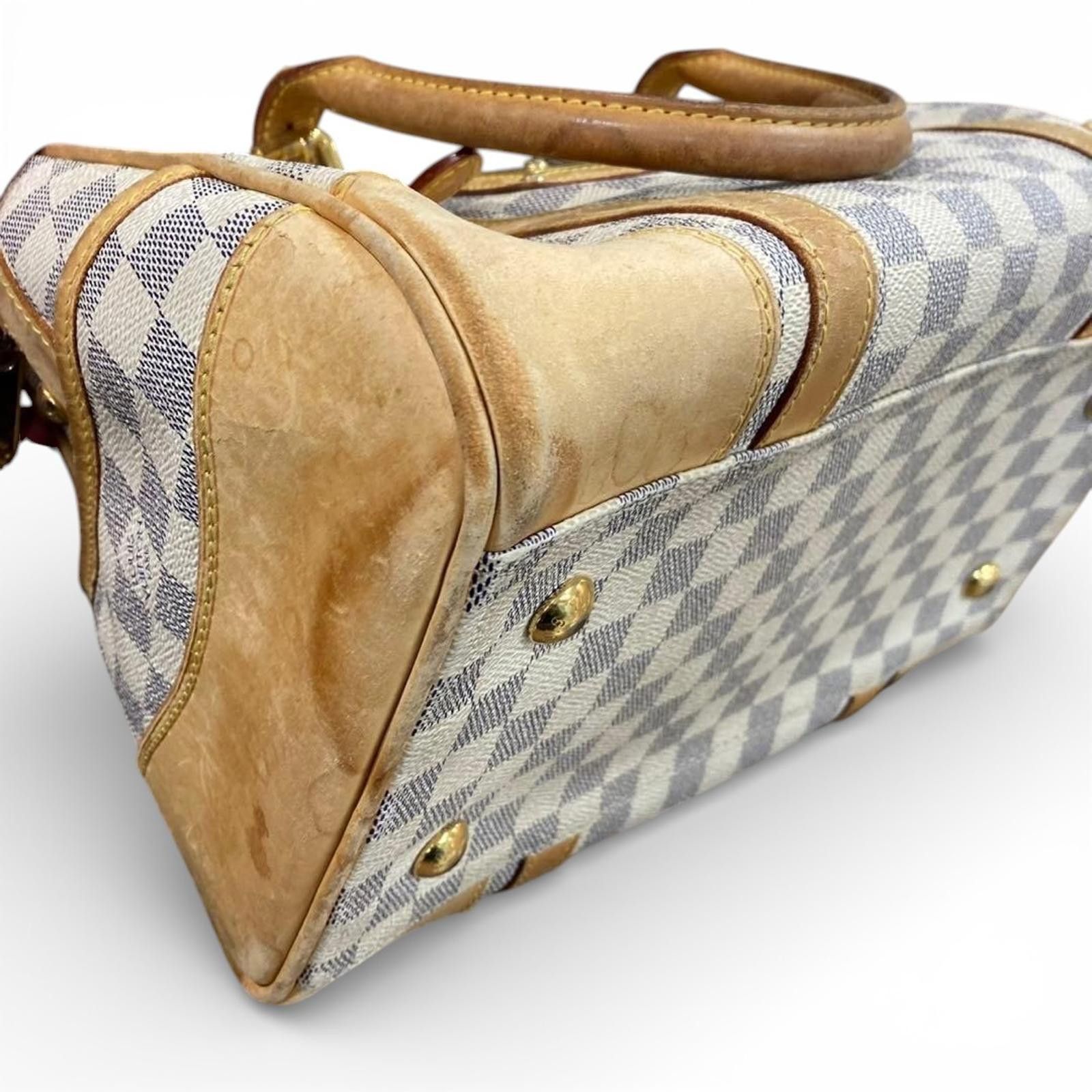 Louis Vuitton Louis Vuitton - Damier Azur Canvas Handbag Size ONE SIZE - 4 Thumbnail