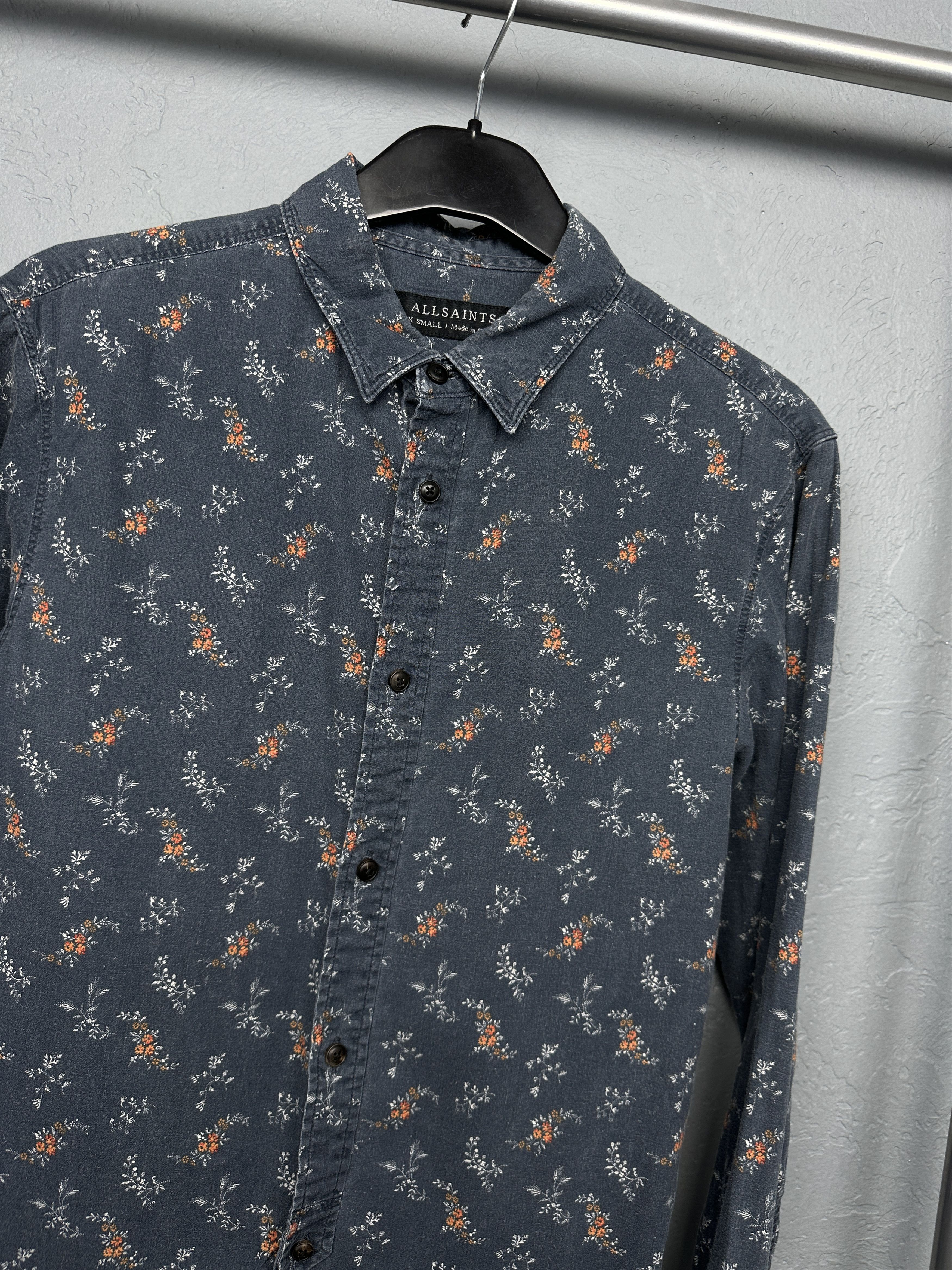 Allsaints Allsaints Mens LINEN Chesaw Floral Print Shirt Size US XS / EU 42 / 0 - 2 Thumbnail