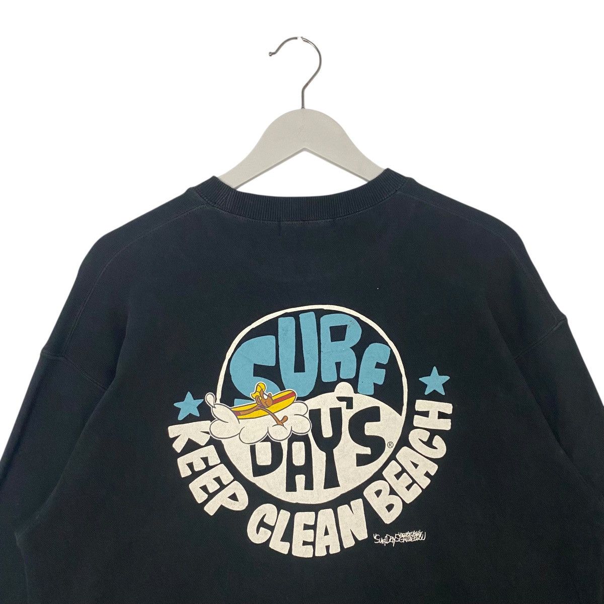 Vintage Vintage Surf Day Crewneck Sweatshirt Black Jumper Size M Size US M / EU 48-50 / 2 - 4 Thumbnail