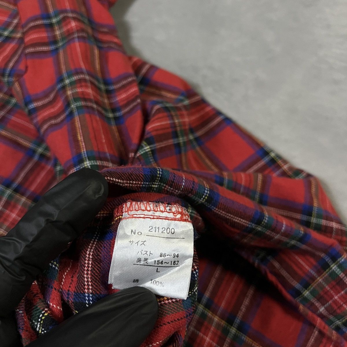 Japanese Brand PLAID FLANNEL SHIRT STUDDED COLLAR TARTAN DESIGNER GRUNGE Size US L / EU 52-54 / 3 - 3 Thumbnail