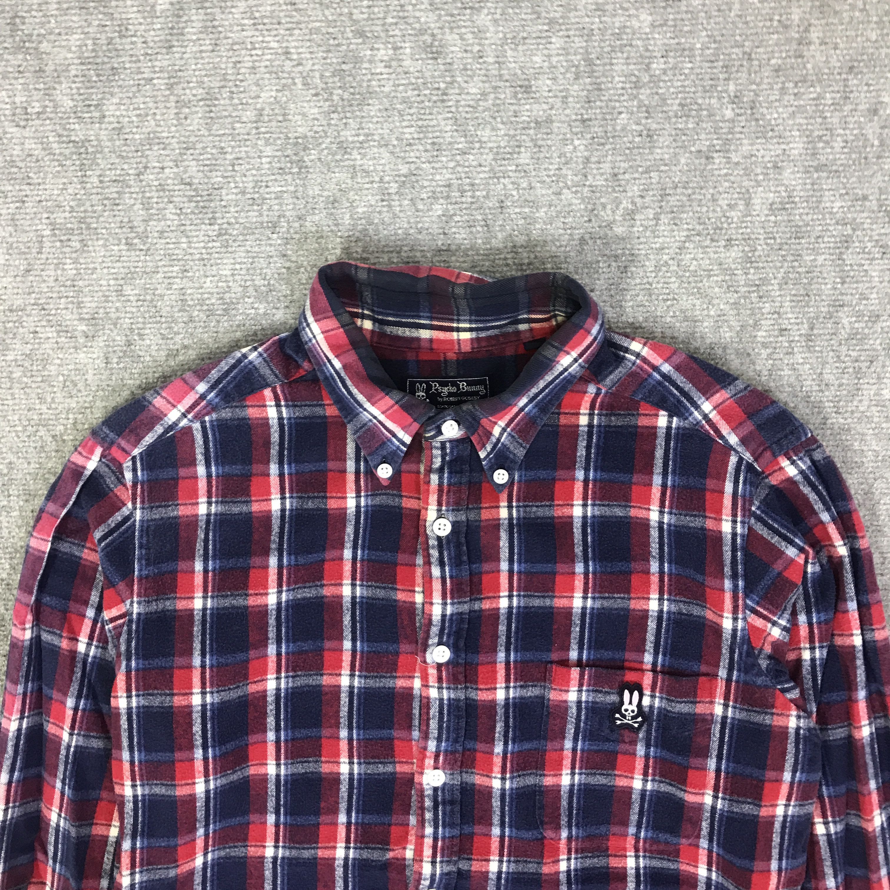 Psycho Bunny PSYCHO BUNNY TARTAN DESIGN BUTTON UP SHIRT K93B10 Size US L / EU 52-54 / 3 - 2 Thumbnail