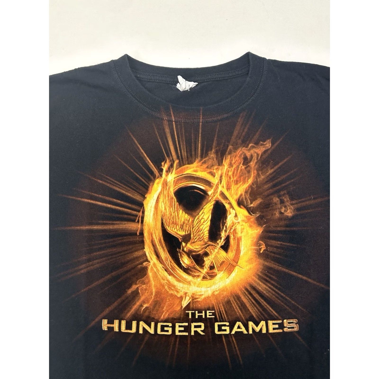 Anvil THE HUNGER GAMES (2012) Official May Odds In Your Favor Promo T-Shirt Large Black Cotton Anvil Movie Size US L / EU 52-54 / 3 - 3 Thumbnail