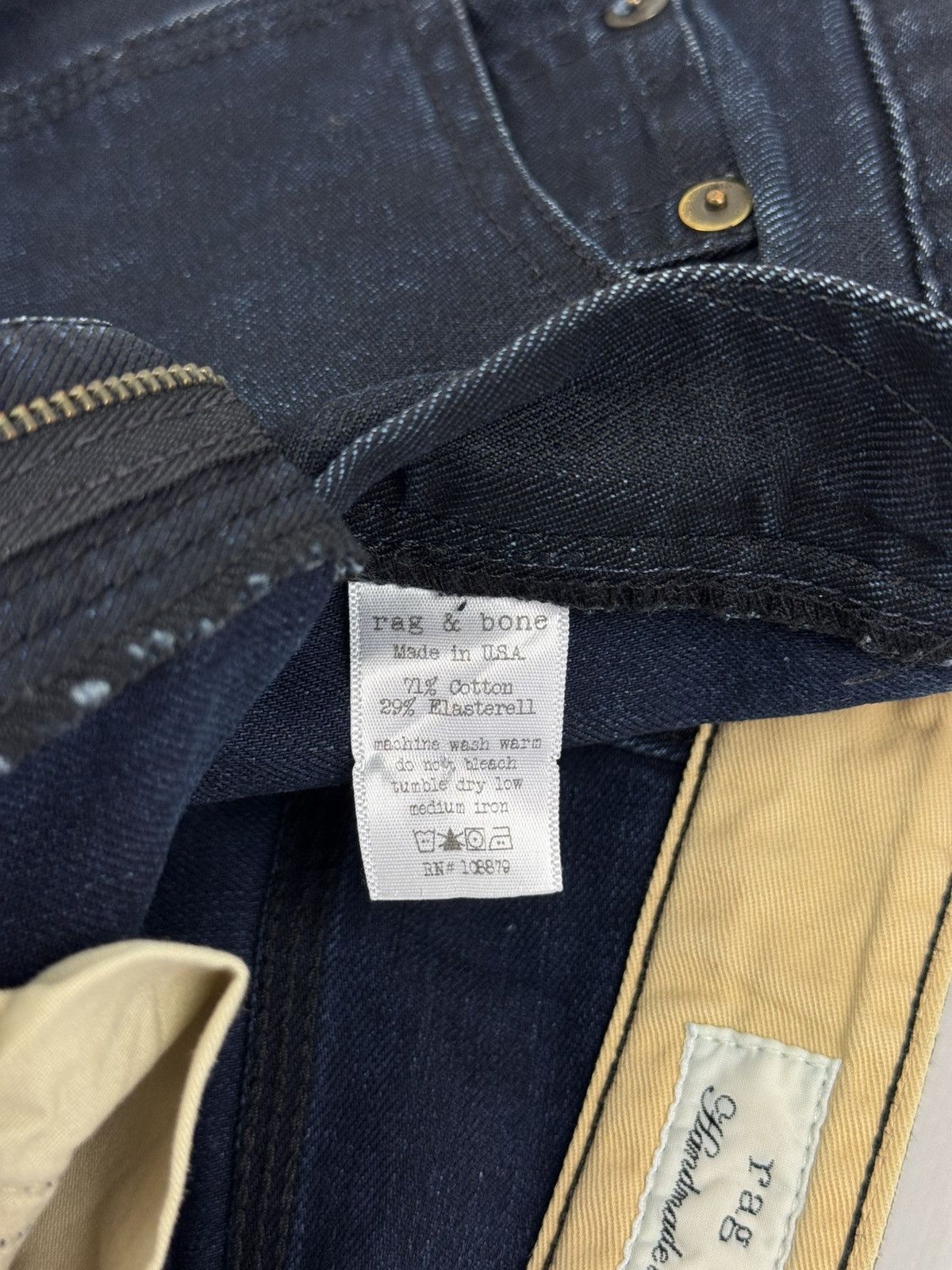 Rag & Bone Rag & Bone Handmade New York Navy Slim Women’s Pants Size 24" / US 00 / IT 34 - 10 Thumbnail