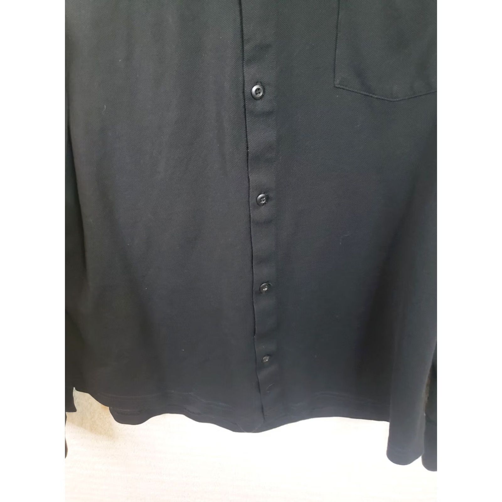 Fabletics Fabletics Shirt Mens M Black Athletic Button Up Long Sleeve Stretch Knit Embroidered Collared Size US M / EU 48-50 / 2 - 5 Thumbnail