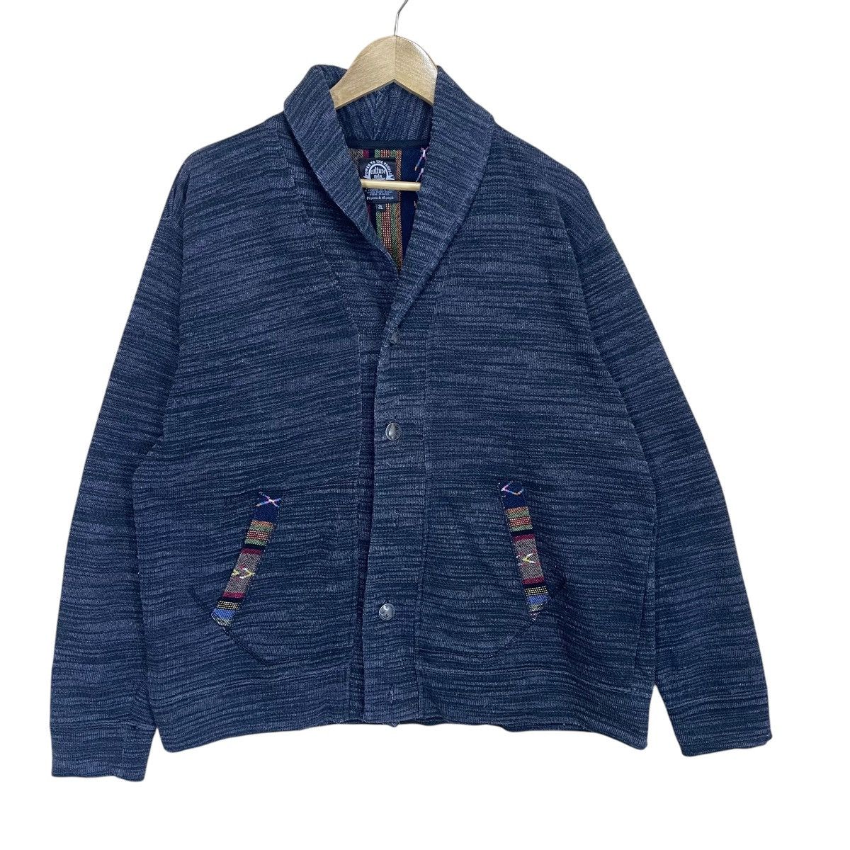 Japanese Brand Vintage Power To The People Cardigan Knit Cardigan Size L Size US L / EU 52-54 / 3 - 1 Thumbnail