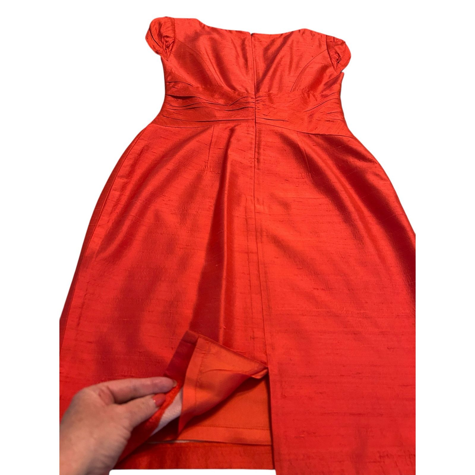 Other Kay Unger New York Orange Twist Waist Dress - Size 6 Size M / US 6-8 / IT 42-44 - 15 Thumbnail