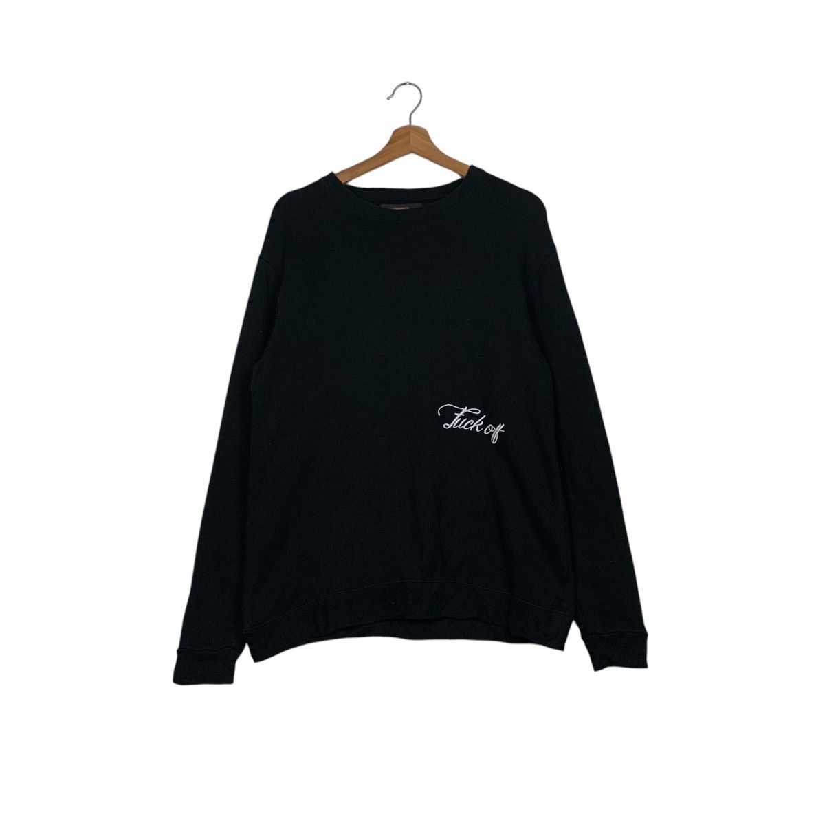 Japanese Brand STUD MUFFIN Fuck Off Logo Zip on Back Sweatshirt #1736-C77 Size US M / EU 48-50 / 2 - 4 Thumbnail