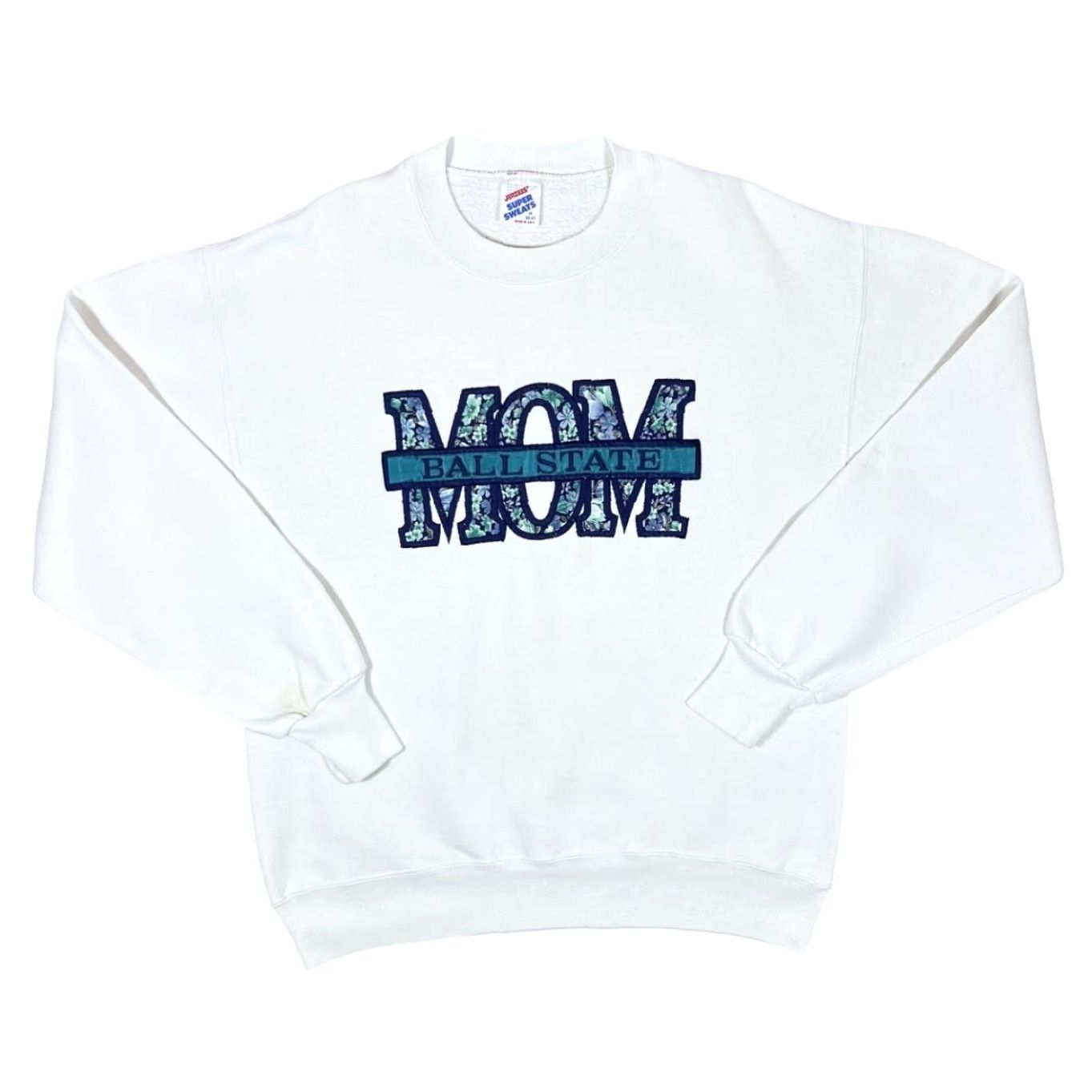 Jerzees VINTAGE 90s Jerzees BALL STATE MOM Embroidered College White Sweatshirt M Men Size White Embroidered 90s Ball State Mom Sweatshirt Size US M / EU 48-50 / 2 - 2 Thumbnail