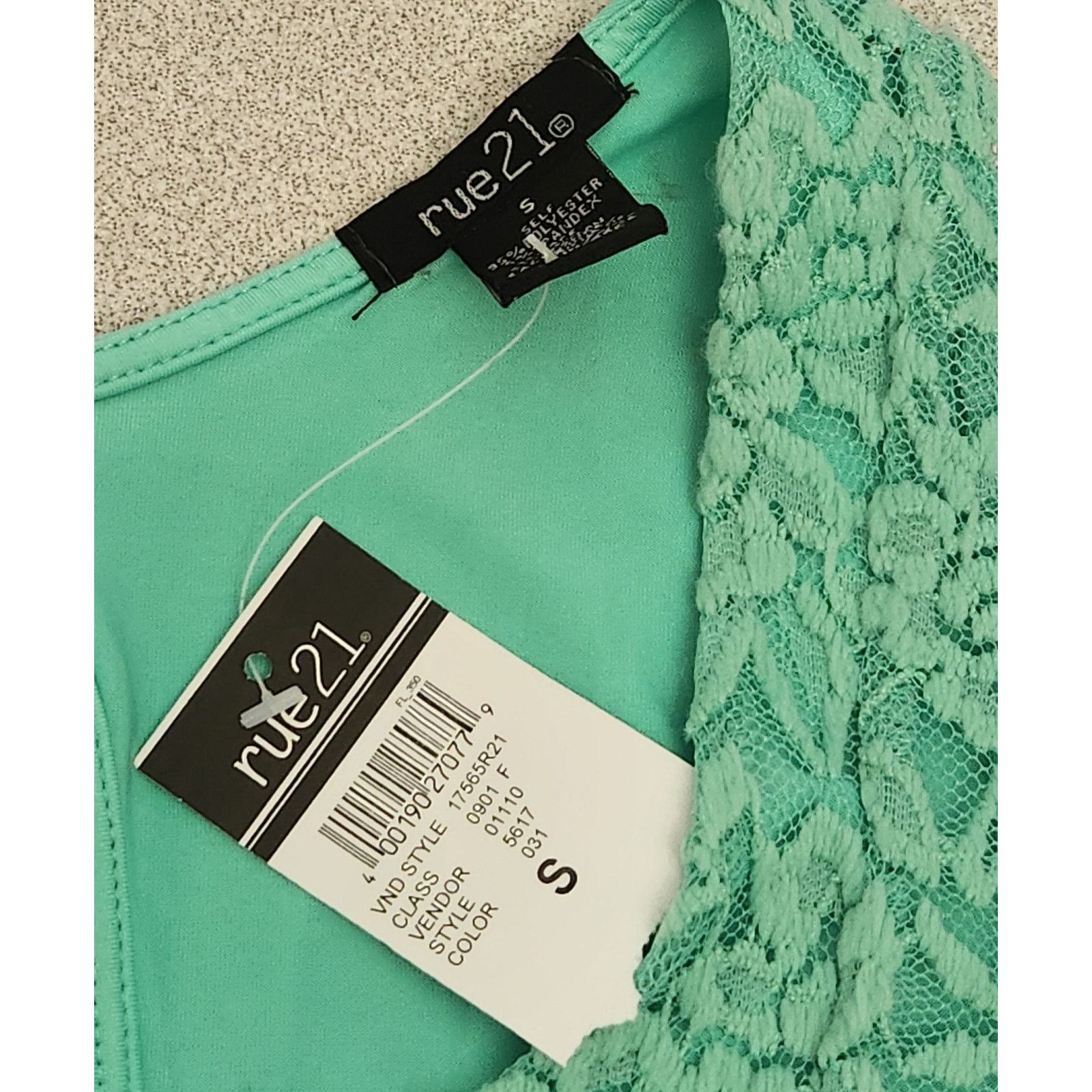Other Rue21 Green Blue Teal Lace Overlay Top Small New With Tags Size S / US 4 / IT 40 - 5 Thumbnail
