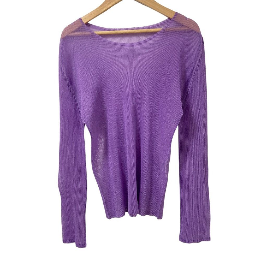 Issey Miyake Issey Miyake Pleats Please Issey Miyake Mesh Sheer Top Textile Tops PP01FK523 DUTY FREE for USA Size ONE SIZE - 1 Thumbnail