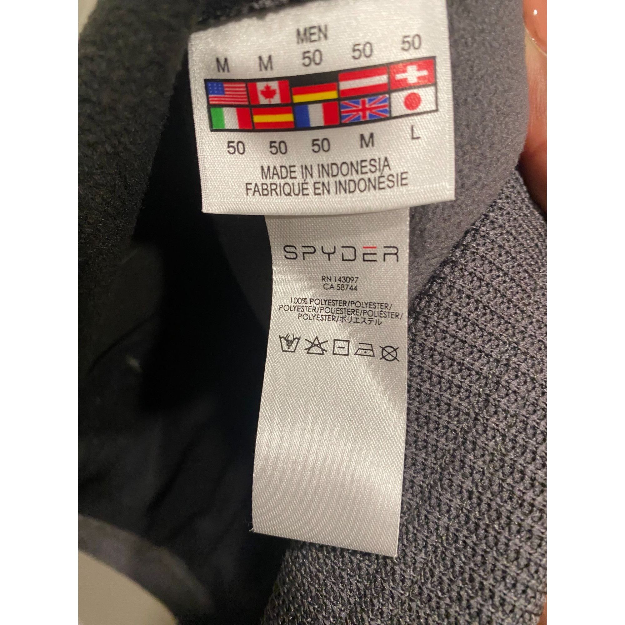 Spyder Spyder Mens Gray & Black Full-Zip Fleece Vest M/L Size US M / EU 48-50 / 2 - 6 Thumbnail