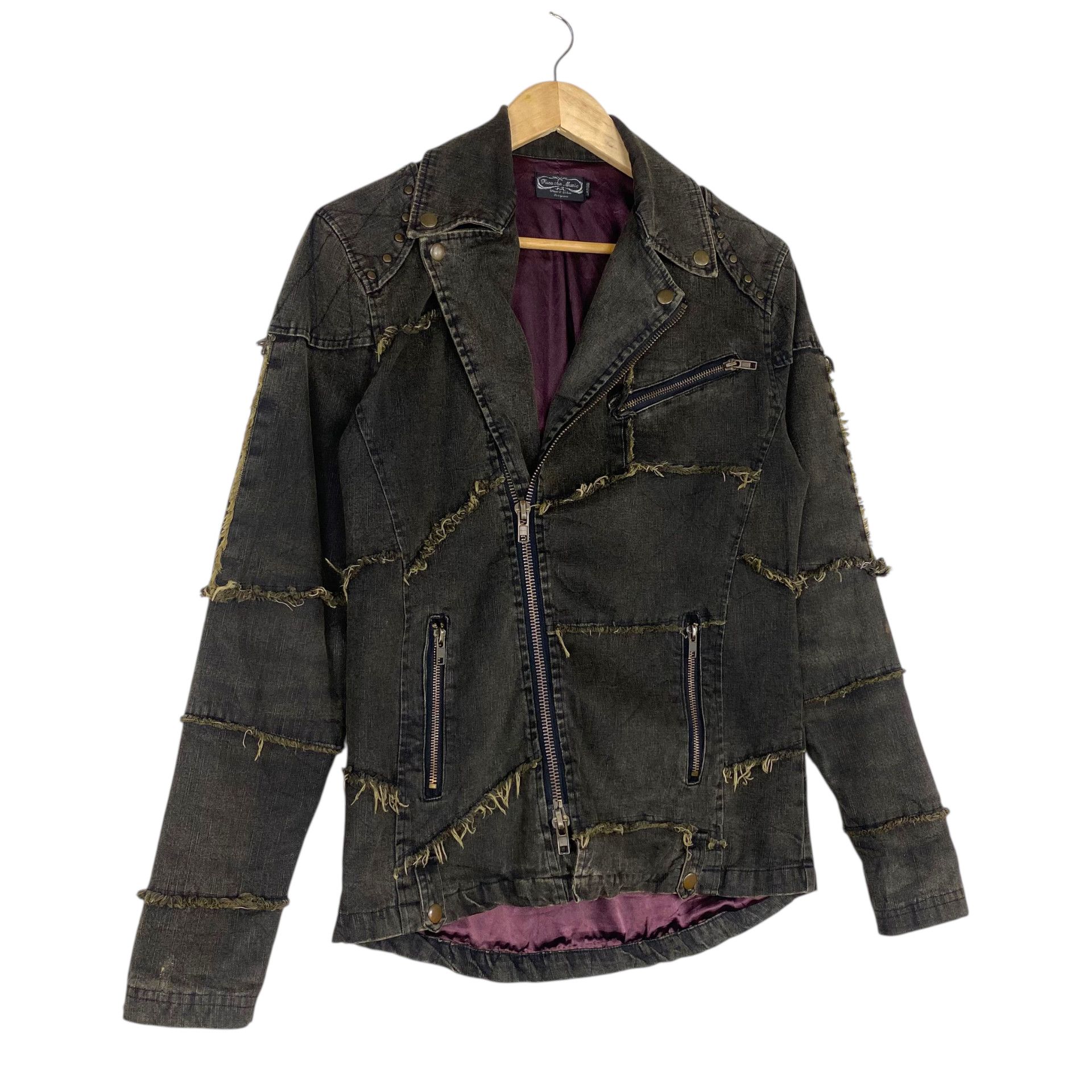 If Six Was Nine 💥CONQUEST JAPAN BIKER BONDAGE PATCHWORK JACKET Size US M / EU 48-50 / 2 - 3 Thumbnail