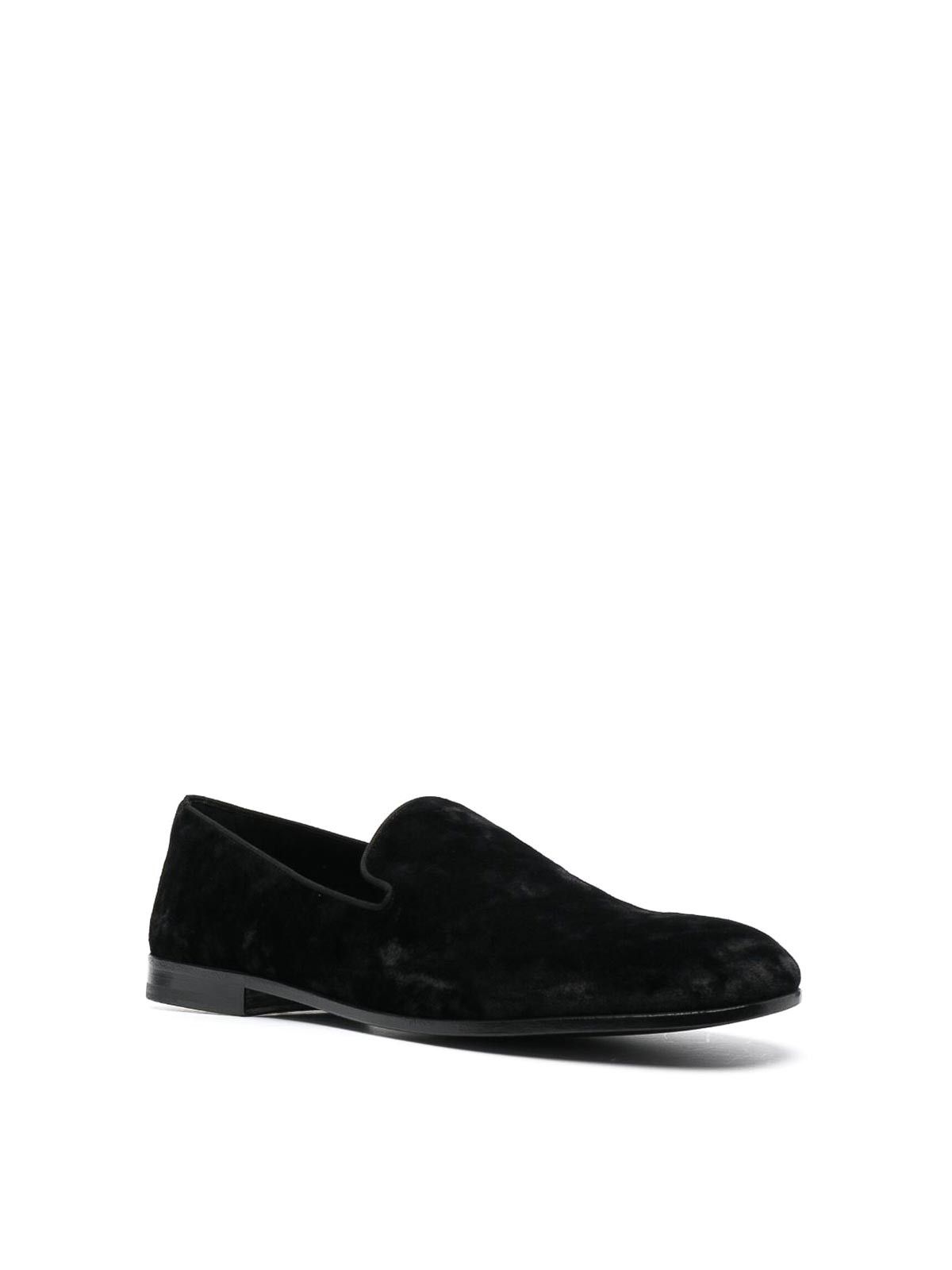 Dolce & Gabbana o1y0125 Velvet Loafers in Black/Grey Size US 7 / EU 40 - 4 Thumbnail