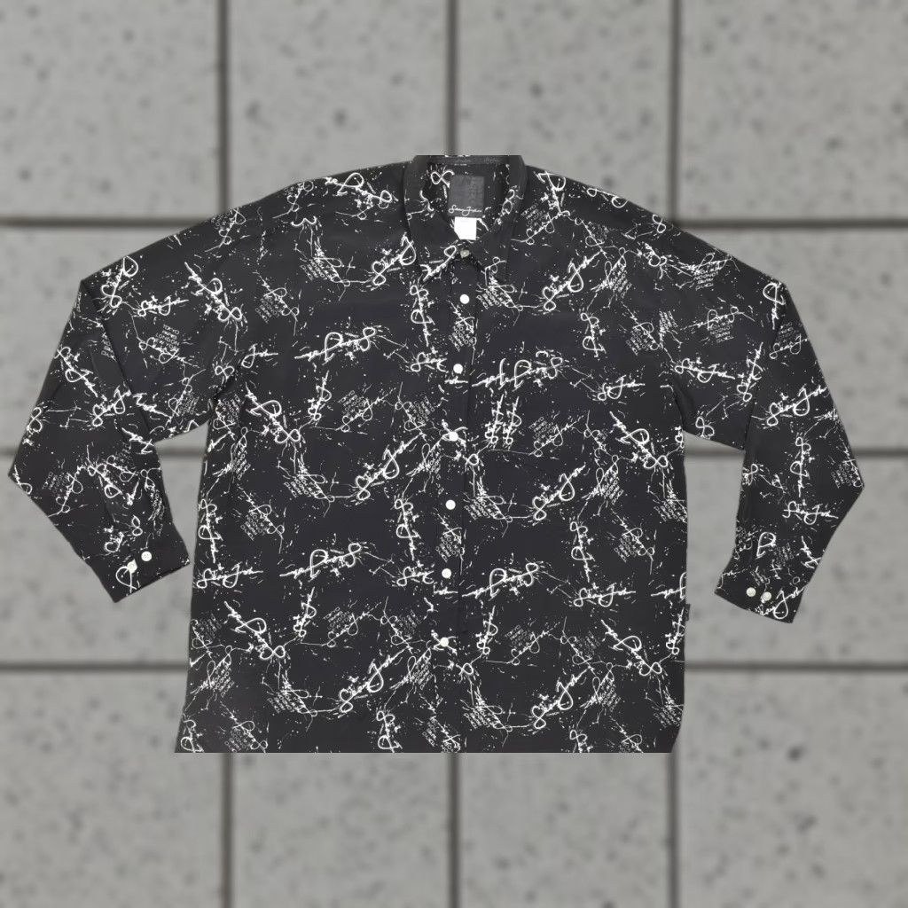 Sean John Sean John Shirt XXL Men Black White Script Print Logo Long Sleeve Button-Up Collared casual Size US XXL / EU 58 / 5 - 1 Thumbnail