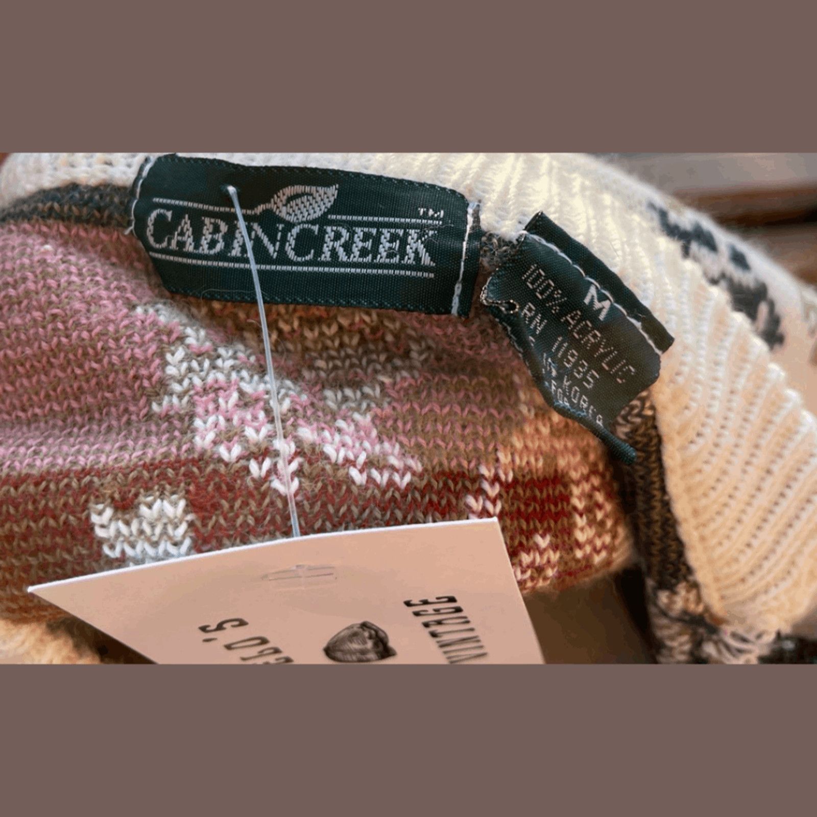 Cabin Creek VTG Knit Sweater | Cabin Creek Floral Cream | 80s Grannycore Size M / US 6-8 / IT 42-44 - 2 Thumbnail