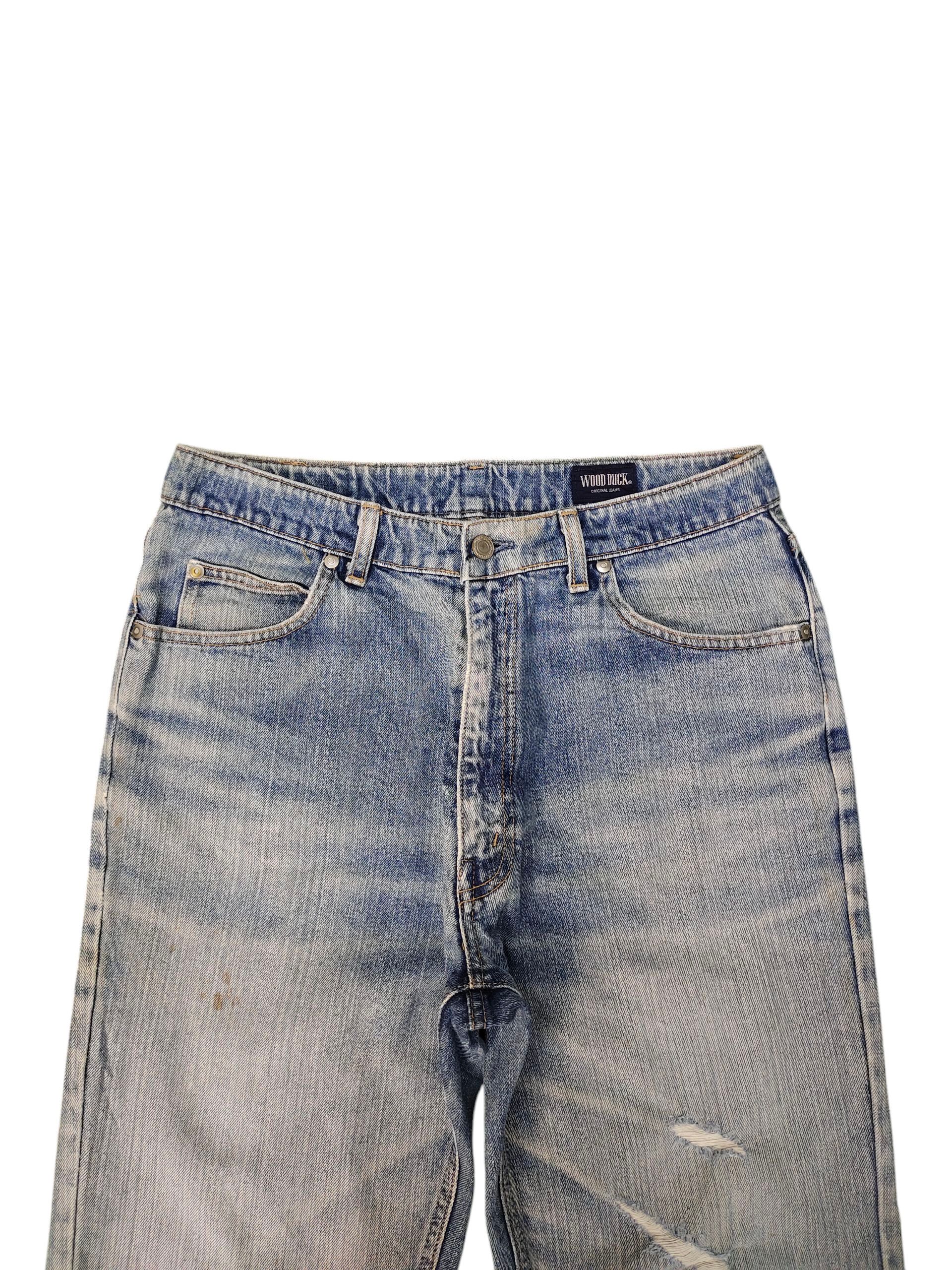 Comme des Garcons × Undercover Vintage Woodduck Japan Clawmark Distress Faded Denim Jeans Size US 32 / EU 48 - 3 Thumbnail
