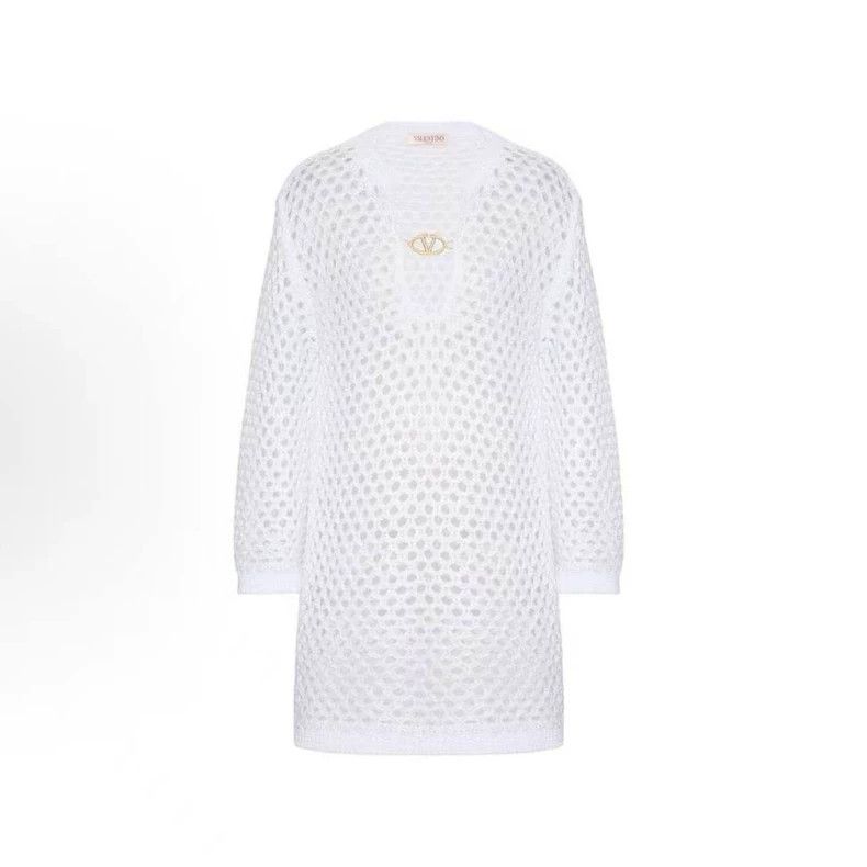 Valentino Valentino Logo Long Sleeve Knit Sweater Size US XS / EU 42 / 0 - 1 Thumbnail