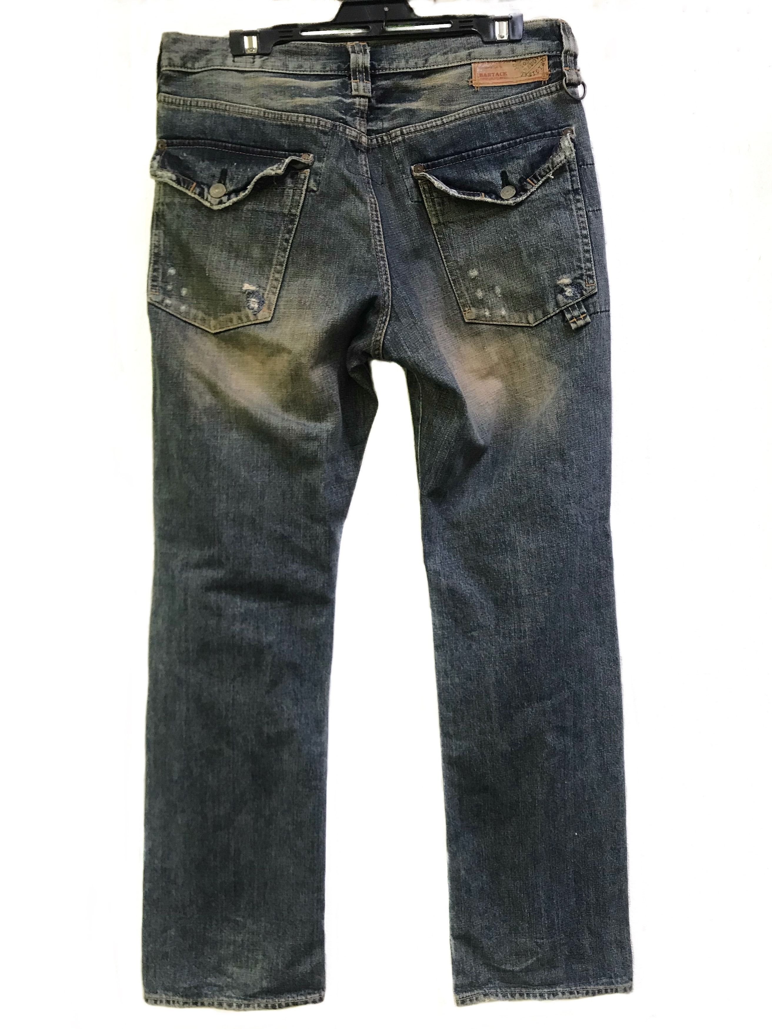 If Six Was Nine × Japanese Brand Quadro Bartack double knee Patchwork Distressed Denim Pants Size US 32 / EU 48 - 2 Thumbnail