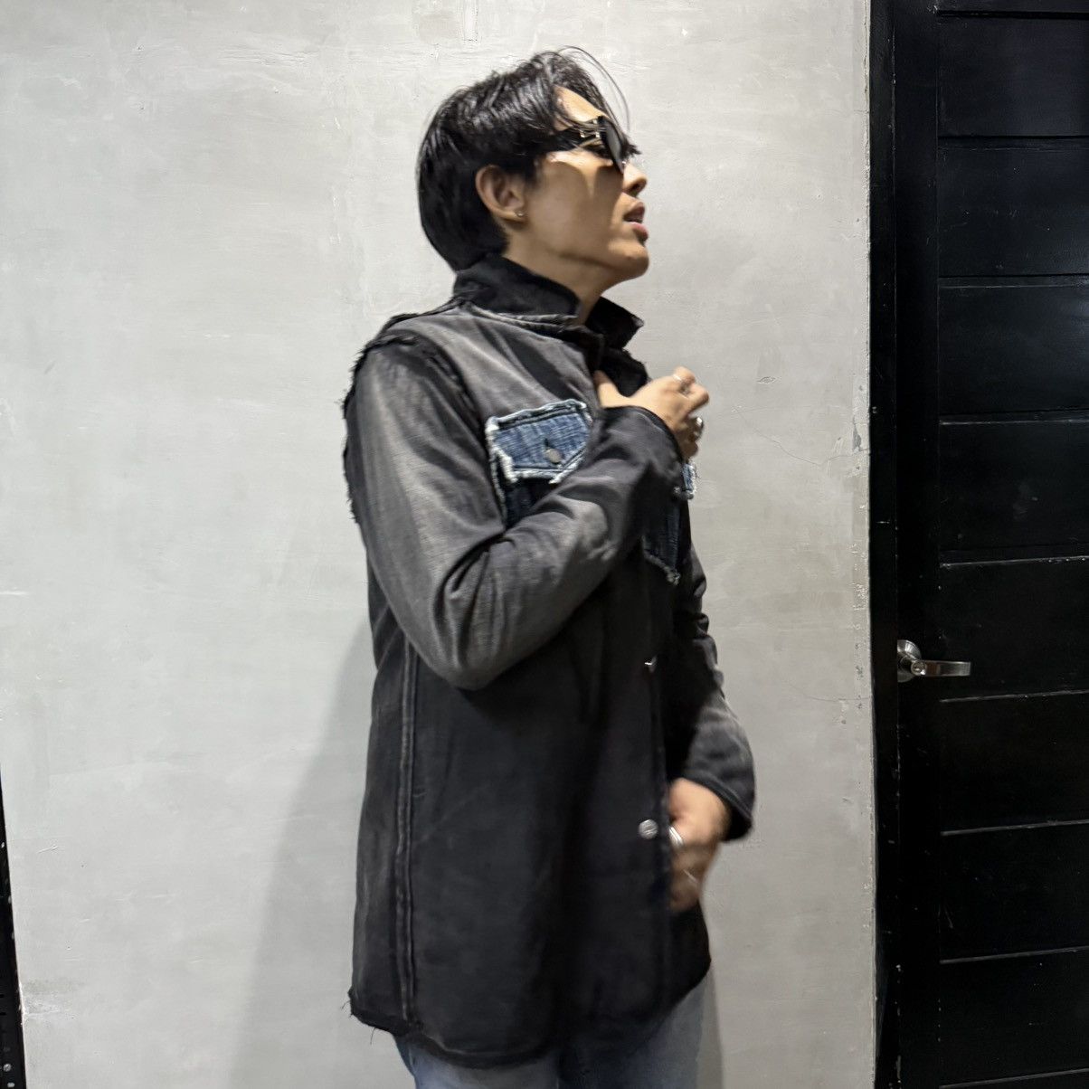 Vintage Vintage Tough Jeans Smith Distressed Western Chore Jacket Size 40L - 6 Thumbnail