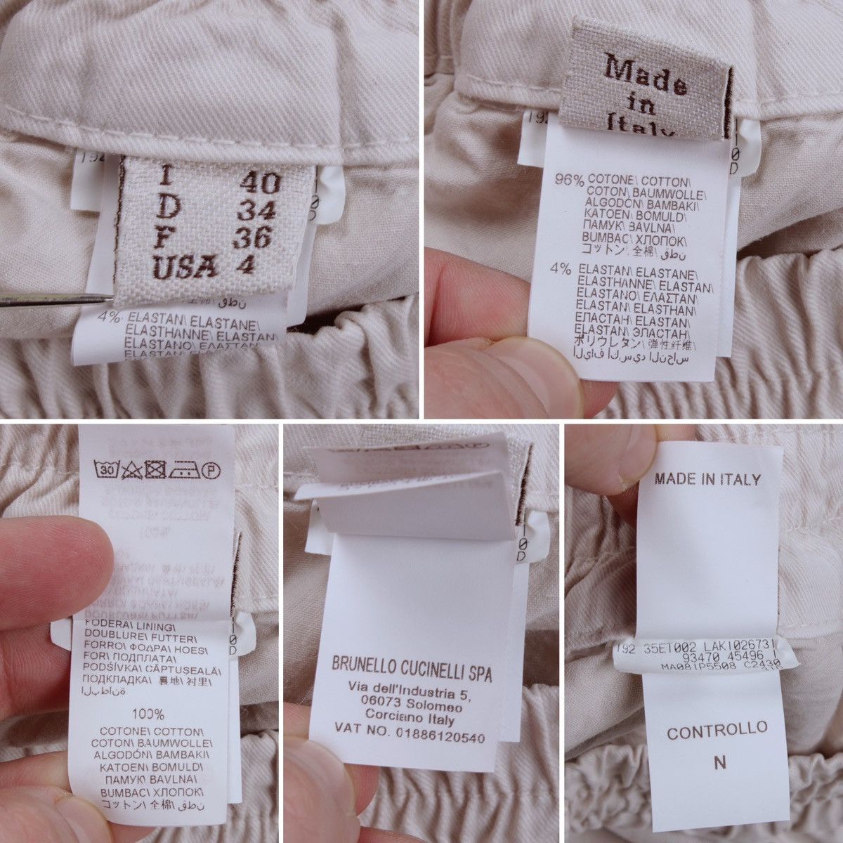 Brunello Cucinelli × Designer BRUNELLO CUCINELLI Cargo Big Pockets Pull On Cotton Pants Size 27" / US 4 / IT 40 - 17 Thumbnail