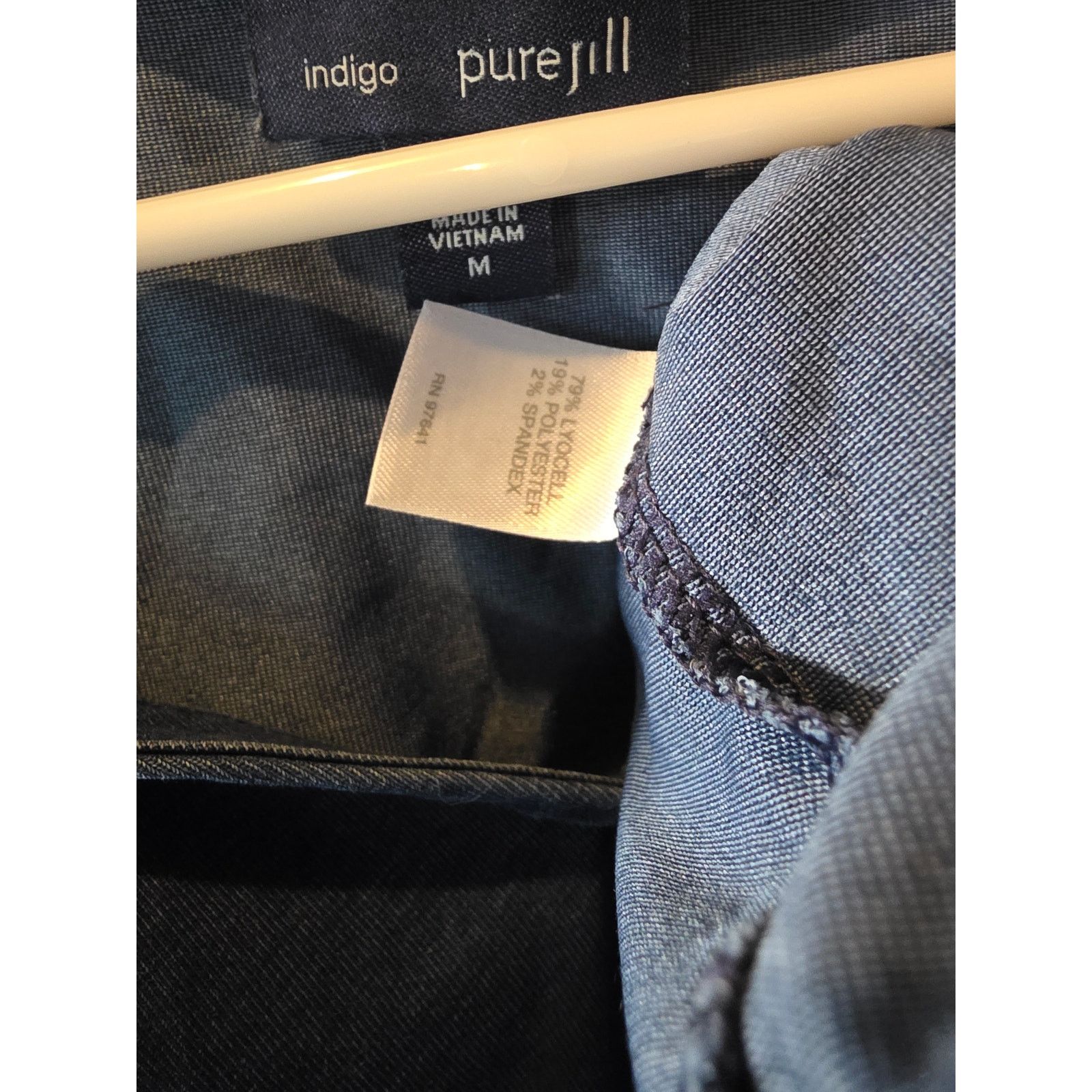 J. Jill J.Jill Pure Jill Hooded Tunic Top M Womens Blue Long Sleeve Size M / US 6-8 / IT 42-44 - 3 Thumbnail