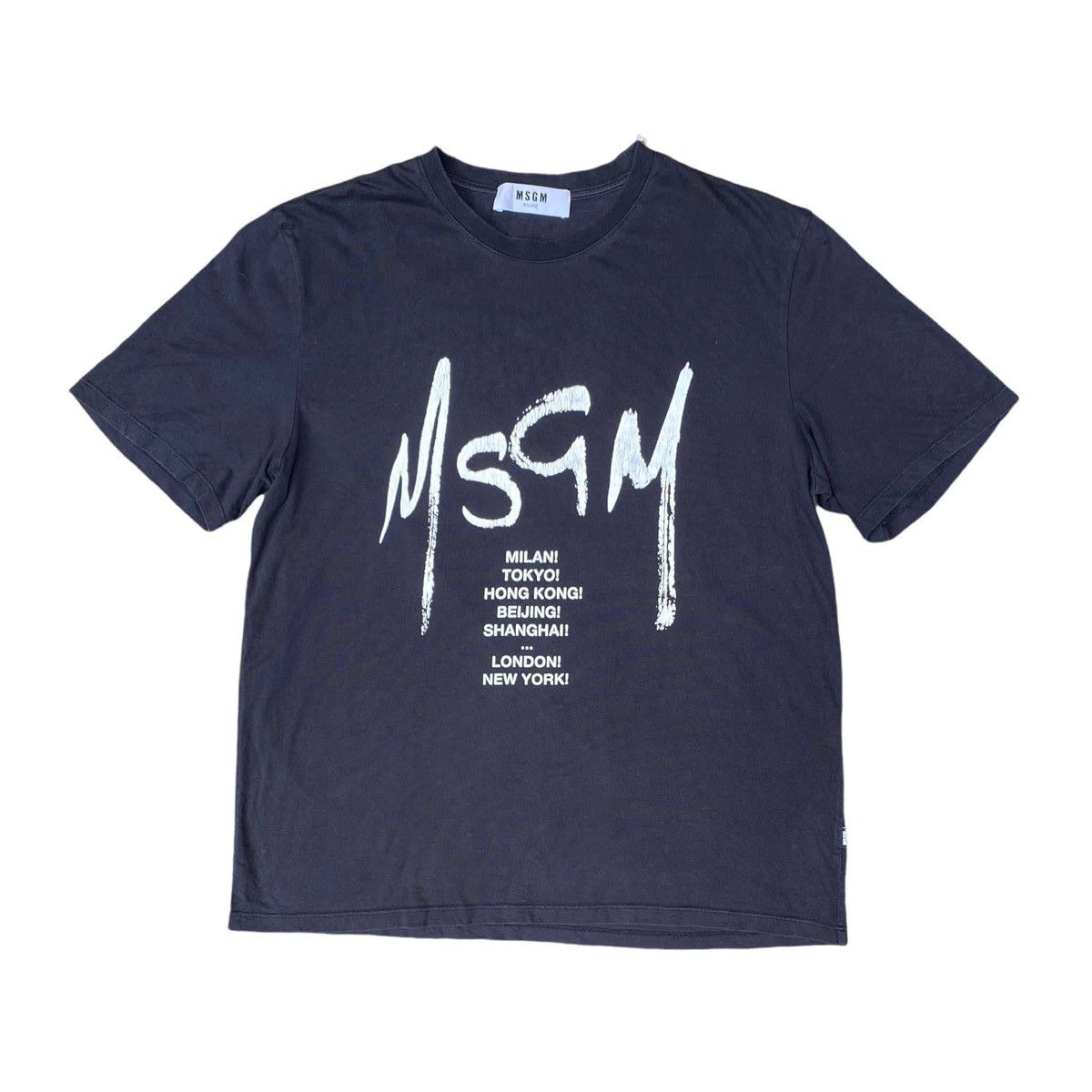 MSGM MSGM Men T-Shirts 3840MM141 25700299 Black | Grailed