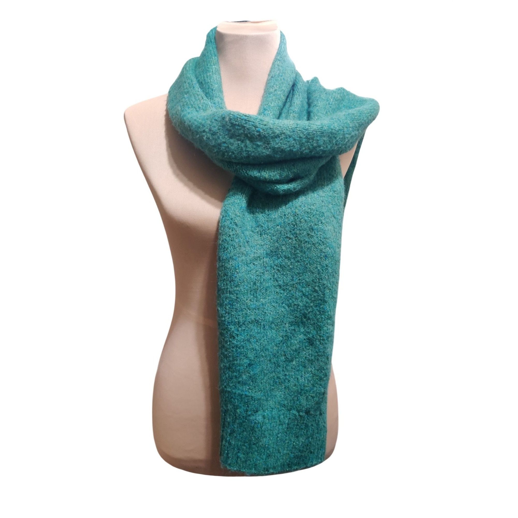 Other Green Wool Blend Speckled Knit Scarf Cozy Soft Winter Chic W Size ONE SIZE - 10 Thumbnail