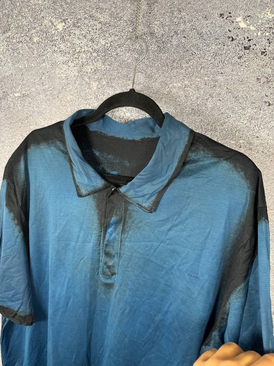 Prada Rare Archive Prada Garmen dye Polo T-Shirt y2k 2XL Size Size US XXL / EU 58 / 5 - 7 Thumbnail