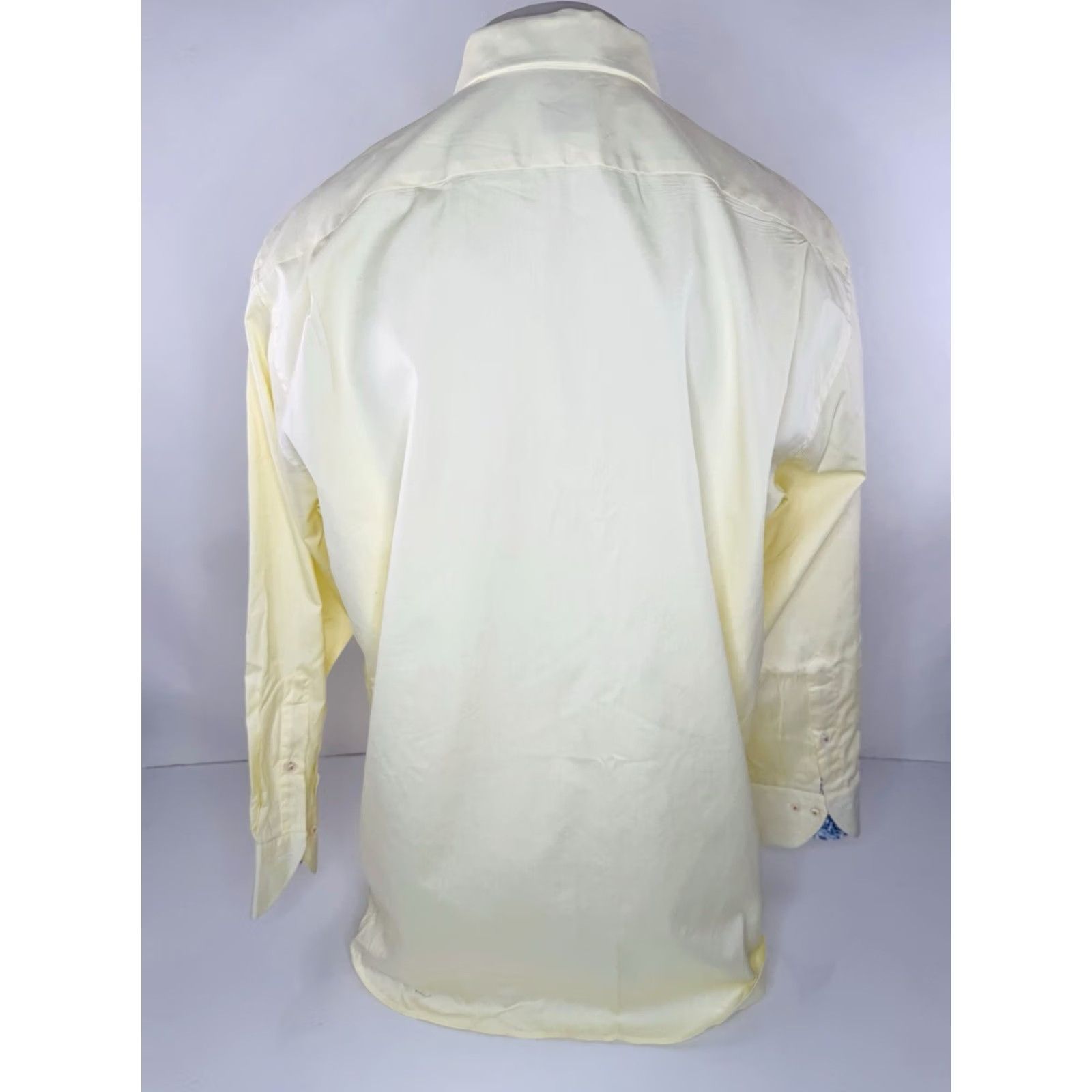 Vintage STENSTROMS Mens Shirt Yellow Floral Fitted Body 17 / 43 Size 46R - 4 Thumbnail