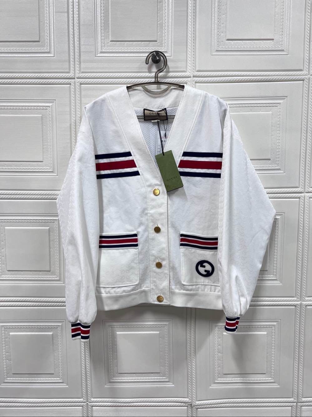 Gucci Gucci Striped Interlocking G Cardigan Size M Size M / US 6-8 / IT 42-44 - 1 Thumbnail