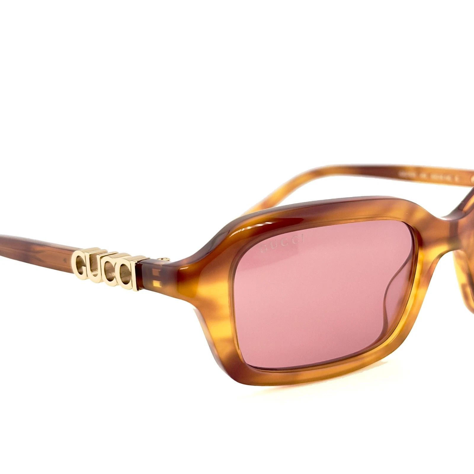 Gucci GUCCI 2152 Gg2152S Pink Brown Narrow Unisex Sunglasses 004 Size ONE SIZE - 8 Thumbnail