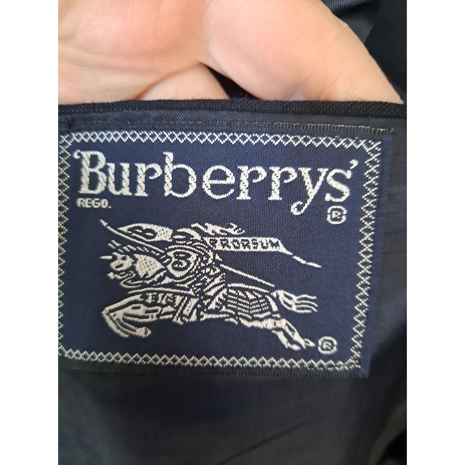 Burberry Burberry Blue Pinstripe 2 Button Blazer 100% Wool Size 42R - 6 Thumbnail