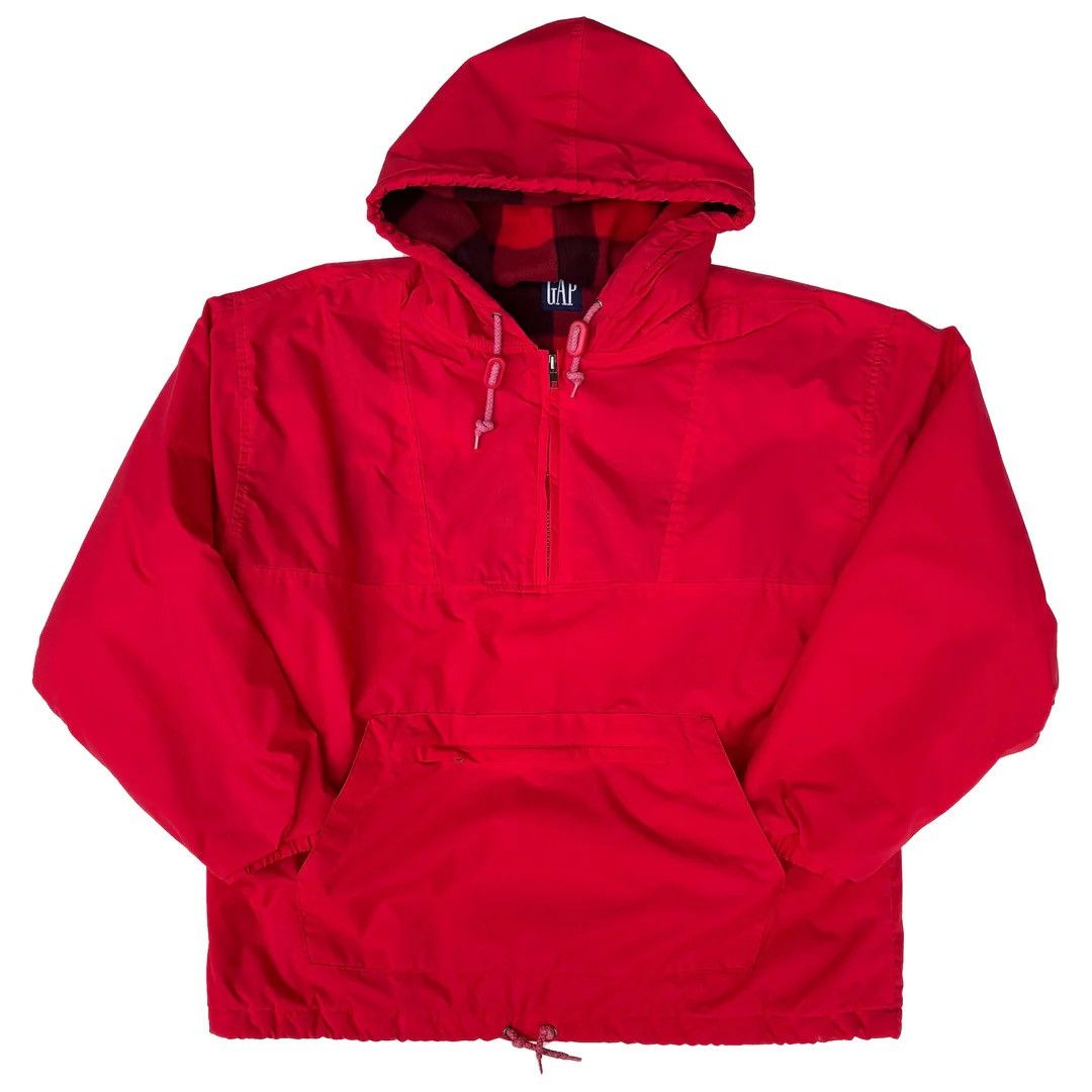 Gap Gap 1990 90s Vintage Pullover Red Anorak USA Jacket Size US M / EU 48-50 / 2 - 1 Thumbnail