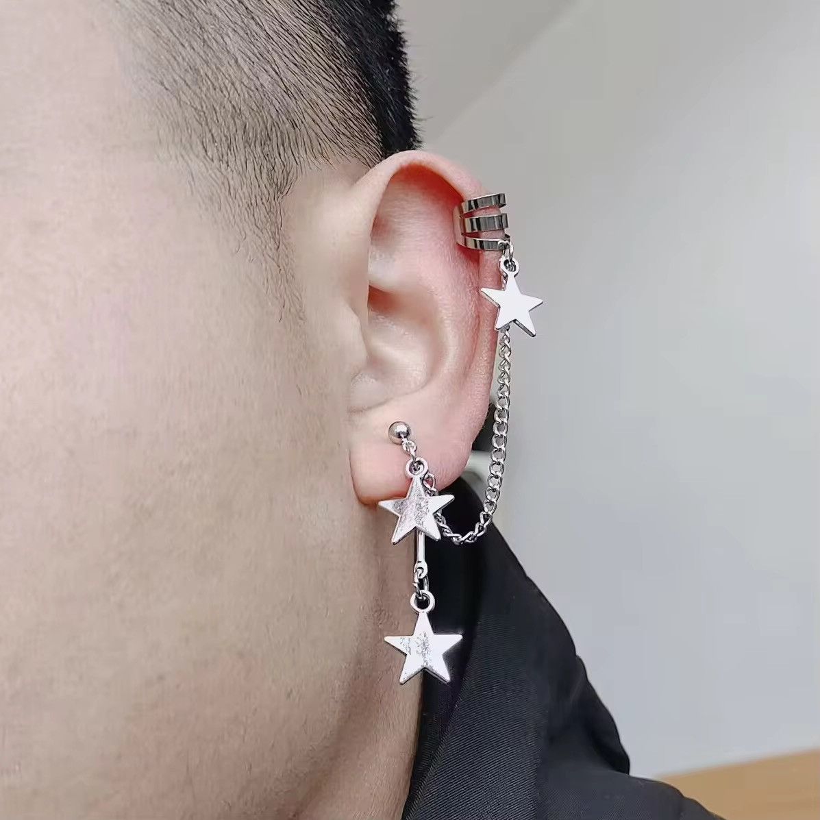 Vintage Star Clip and Stud Earrings Size ONE SIZE - 3 Thumbnail
