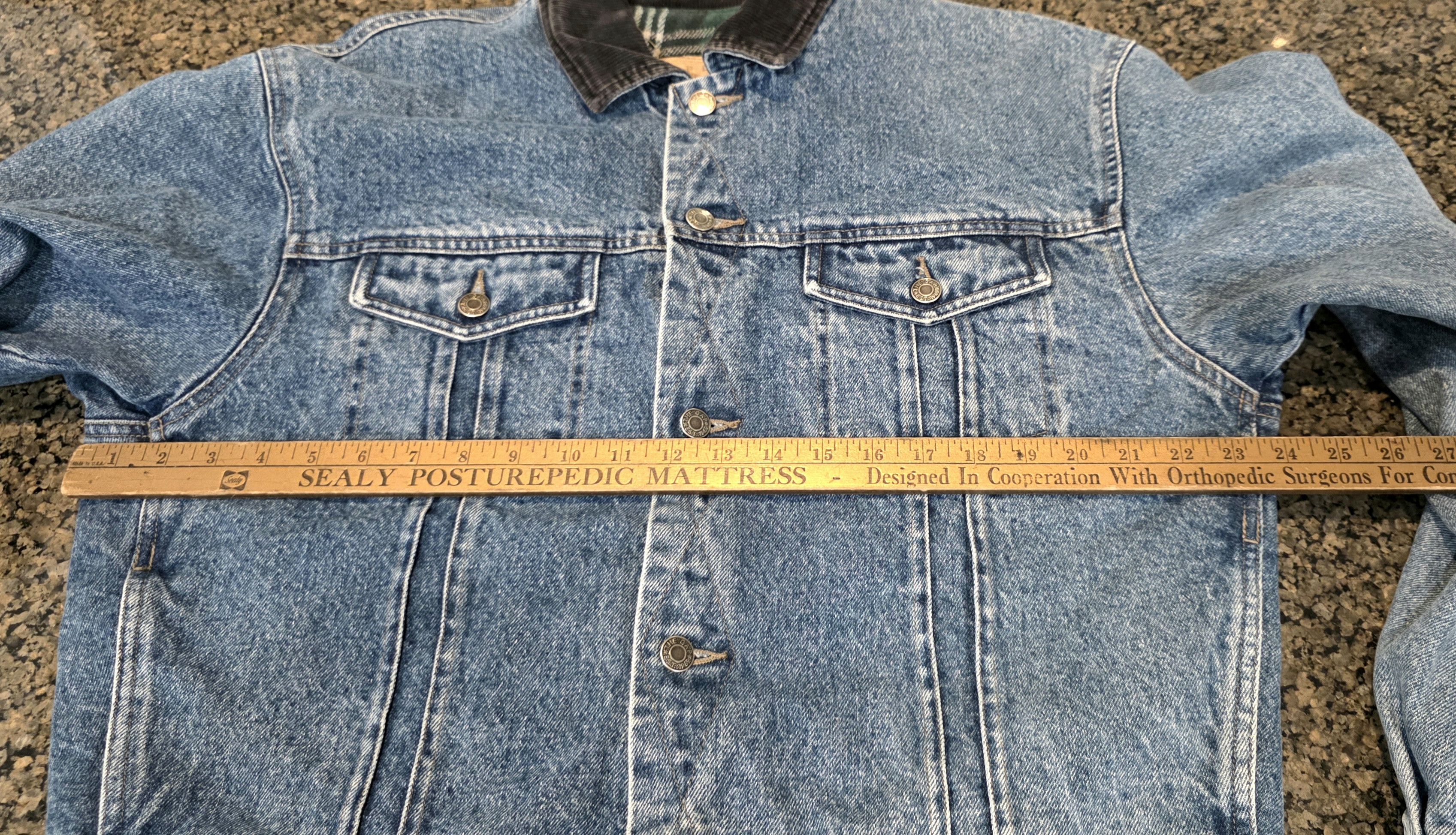 Gap GAP Vintage Denim Jacket Corduroy Collar Plaid Flannel Size US M / EU 48-50 / 2 - 10 Thumbnail