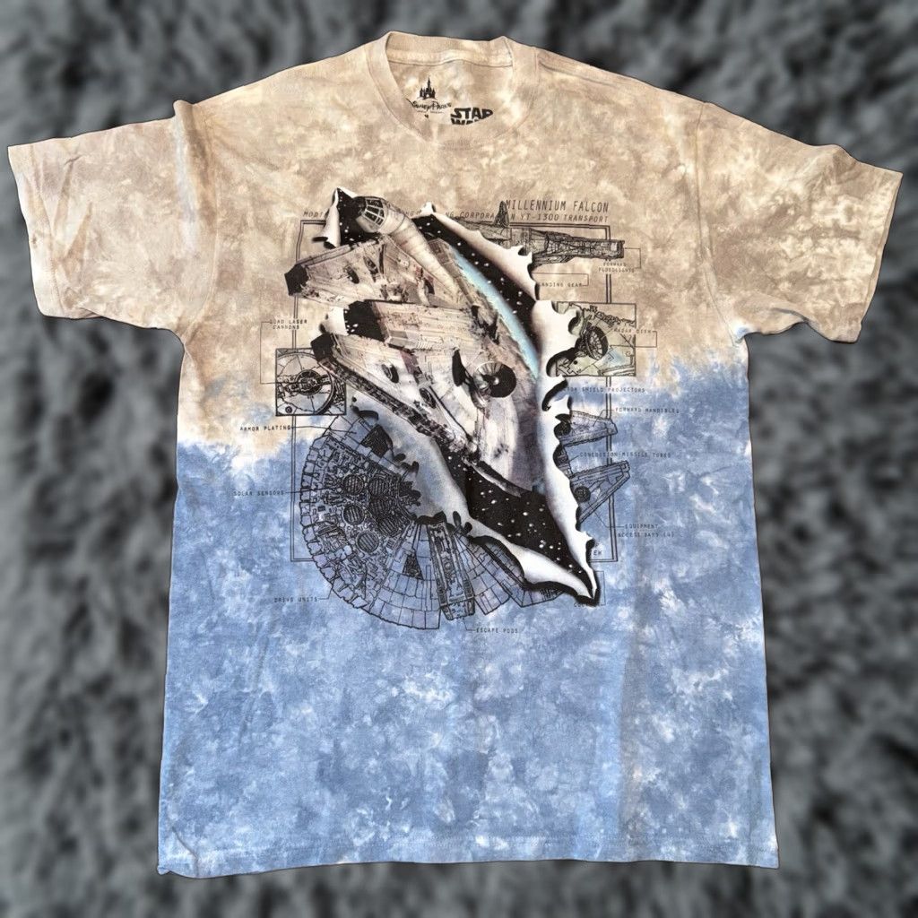 Star Wars Disney Parks Star Wars Millennium Falcon Art Tie Dye T-Shirt Size Medium Size US M / EU 48-50 / 2 - 1 Thumbnail