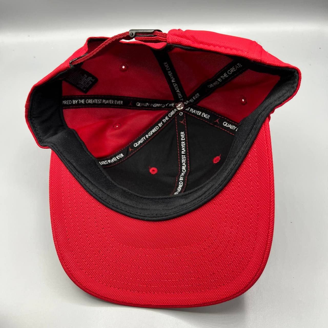 Jordan Brand Air Jordan Hat Men Red Metal Logo Jumpman Strap Back Cap Size ONE SIZE - 2 Thumbnail