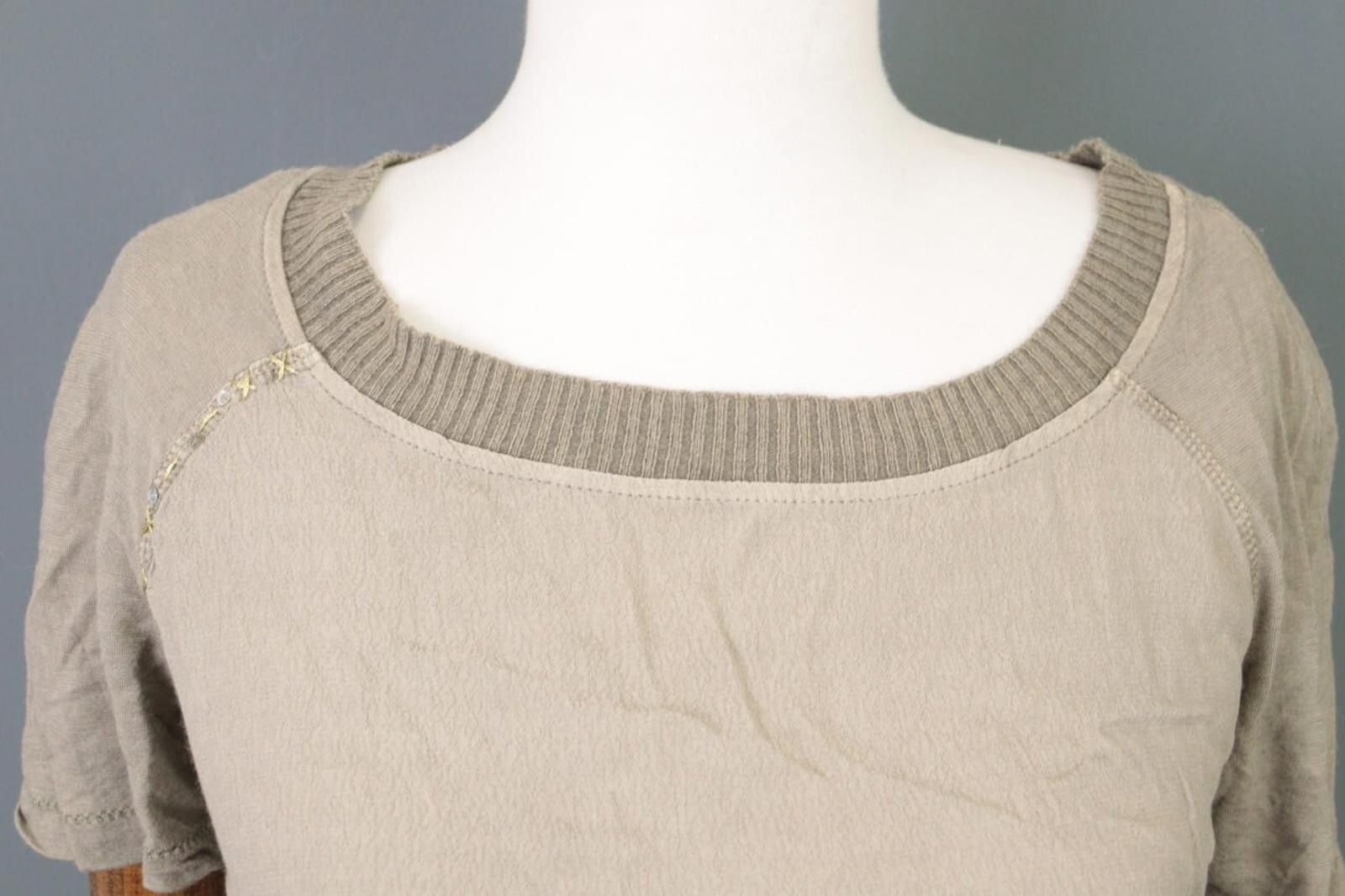 Designer Elisa Cavaletti Sono Italiano BrownShort Blouson Dress Size L / US 10 / IT 46 - 3 Thumbnail
