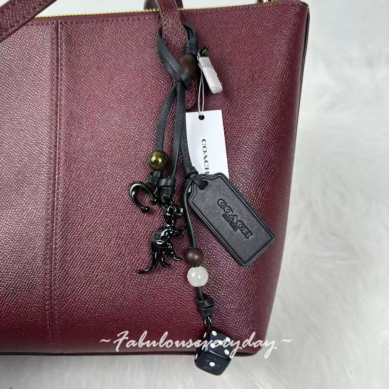 Coach Coach Heritage Bag Charm CCY37 Black NWT Size ONE SIZE - 1 Thumbnail