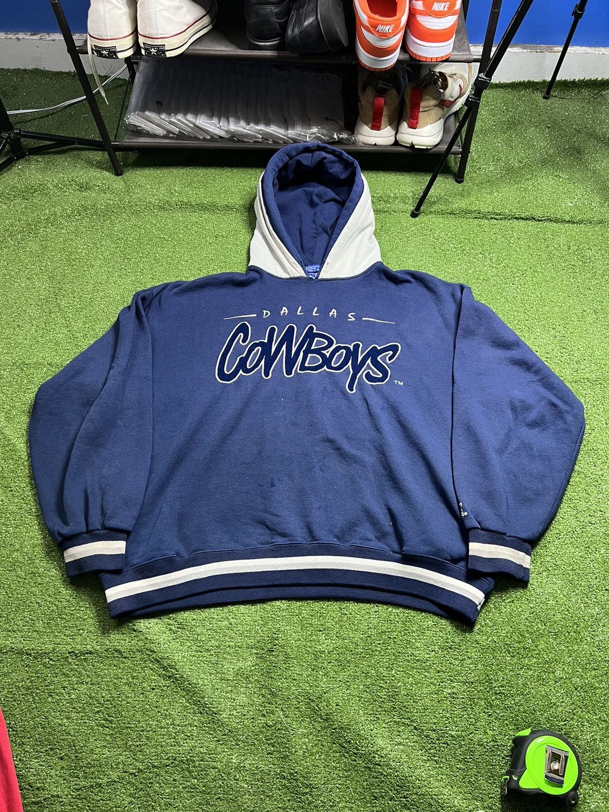 Vintage vintage dallas cowboys starter double hooded hoodie