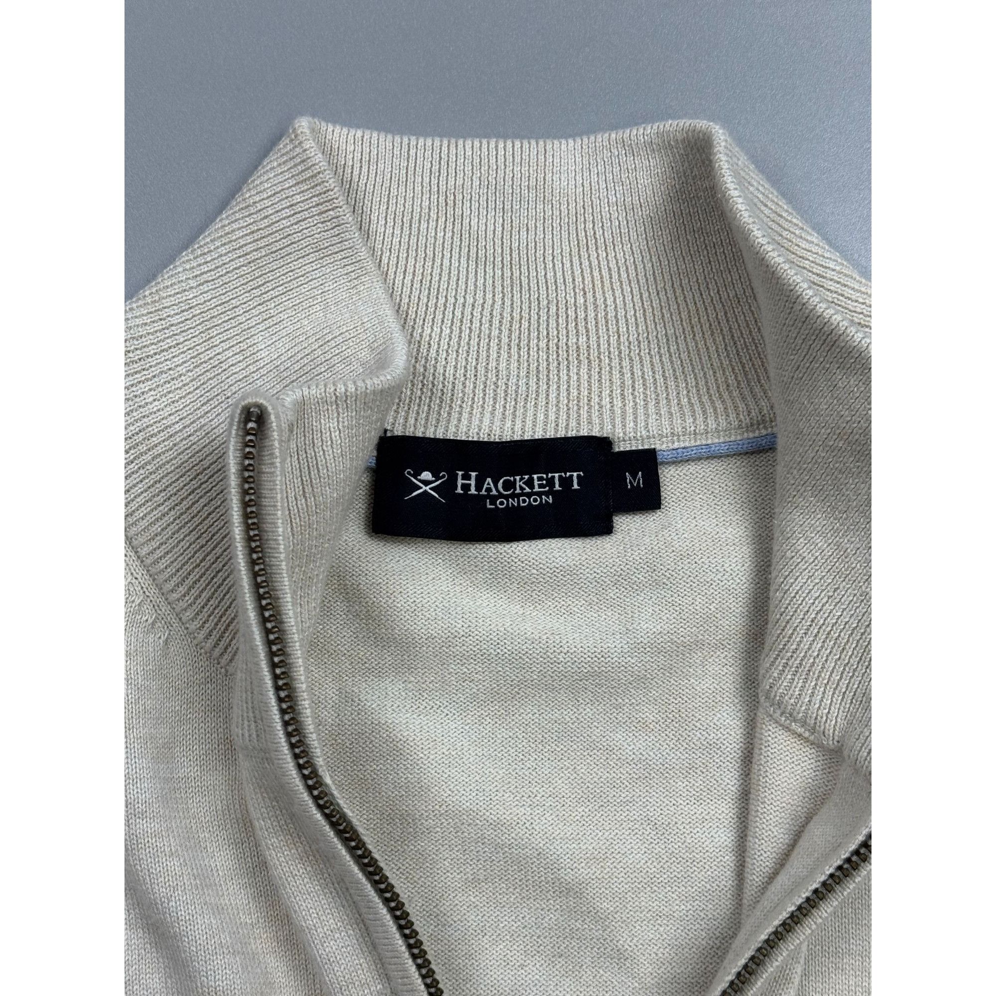 Hackett Hackett 1/3 Zip Cotton Silk Pullover Sweater (Y1270) Size US M / EU 48-50 / 2 - 7 Thumbnail