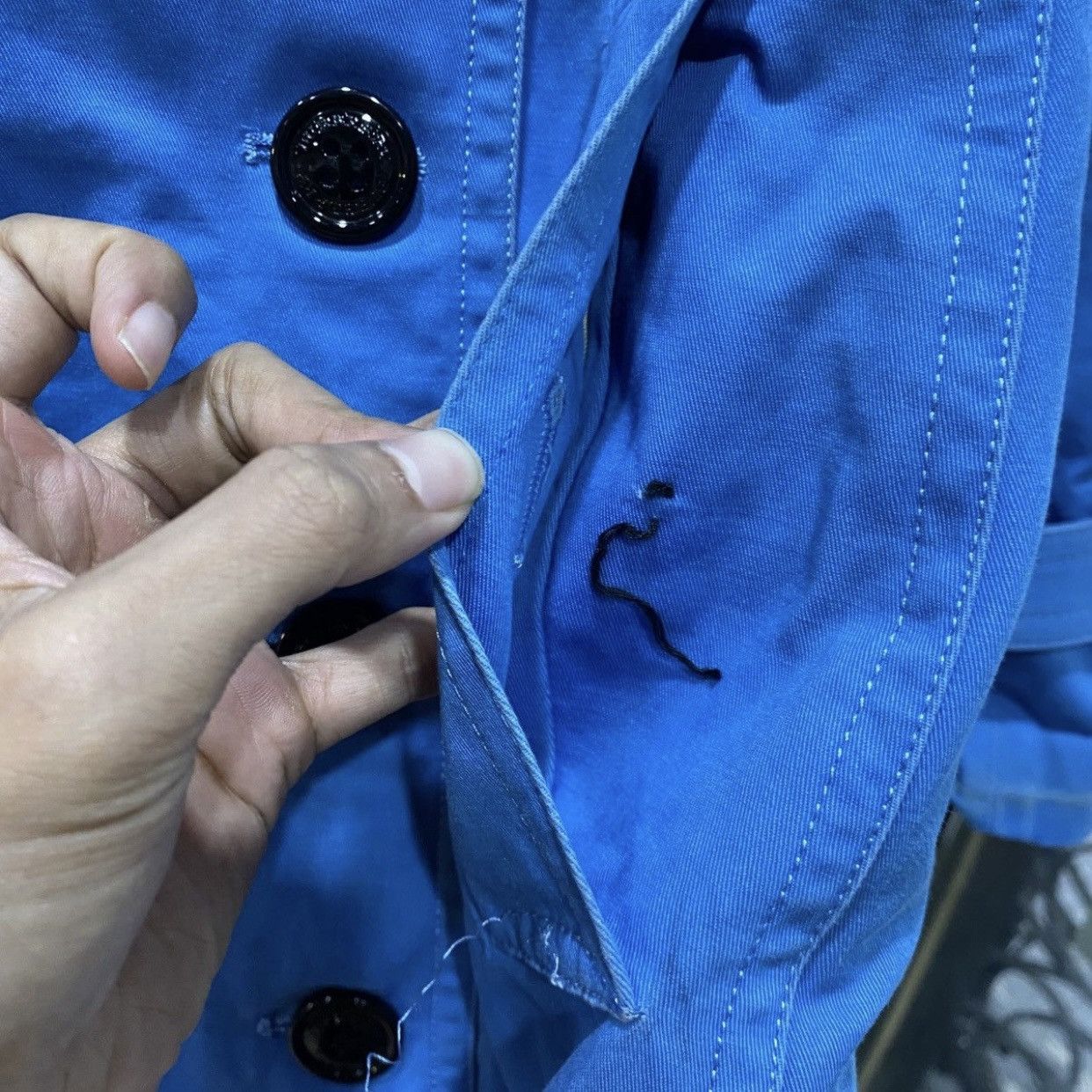 Burberry Archival Burberry Cerulean Blue Double-Breasted Trench Coat Size XS / US 0-2 / IT 36-38 - 8 Thumbnail