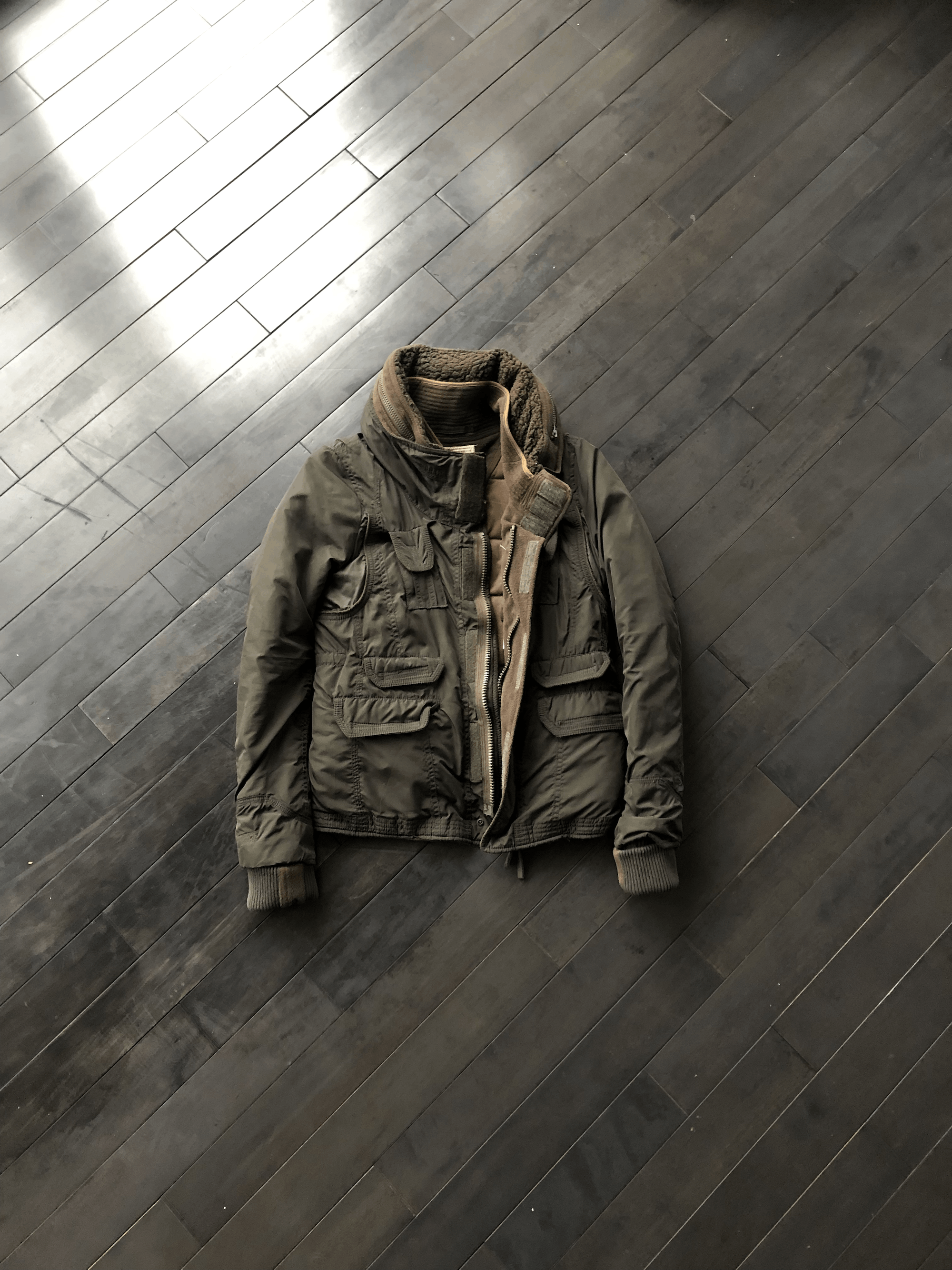 GOA Goa Grey Down Double Zipper Military Surplus Boa Jacket Size US S / EU 44-46 / 1 - 3 Thumbnail